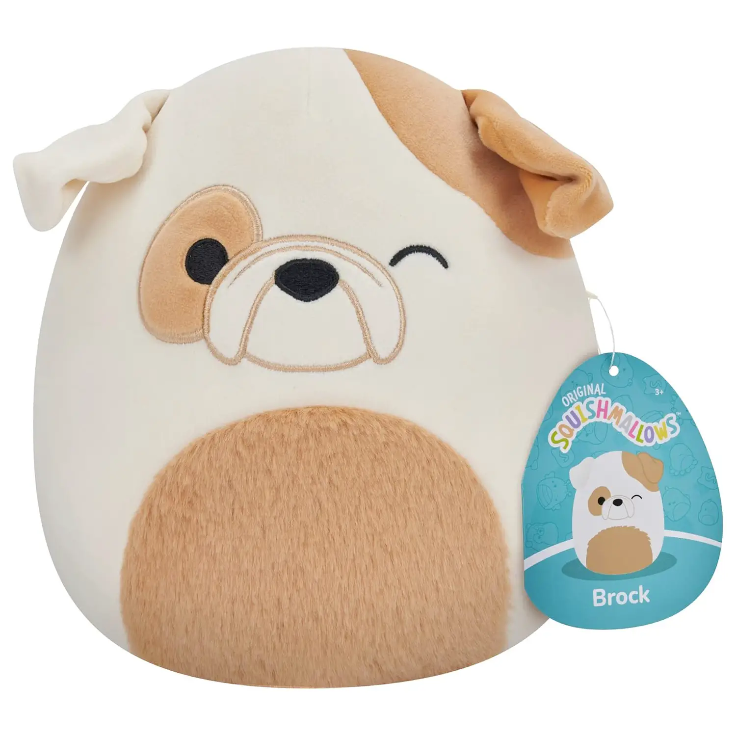 Squishmallows Personaggio 20 Cm: Brock the Bulldog - peluches 0/36 mesi