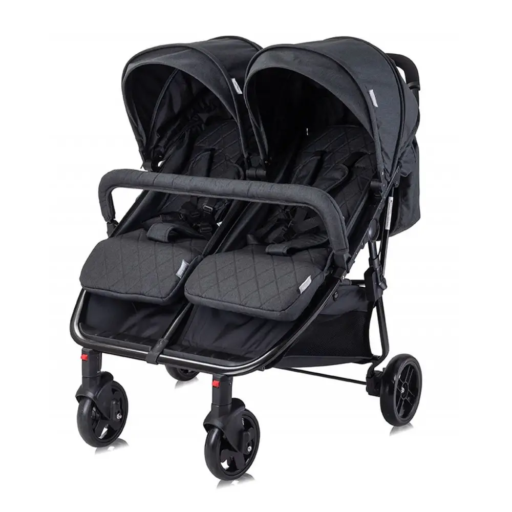 Passeggino Gemellare Lorelli DUO Black - gemellari