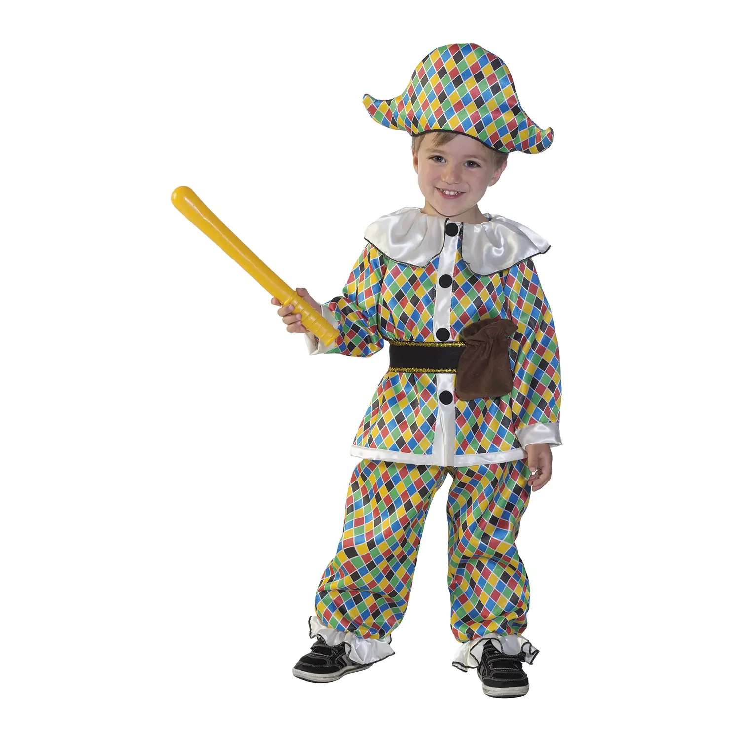 Costume Arlecchino Easy per Bambini - Taglia 2/3 Anni - abiti bambino e bambina