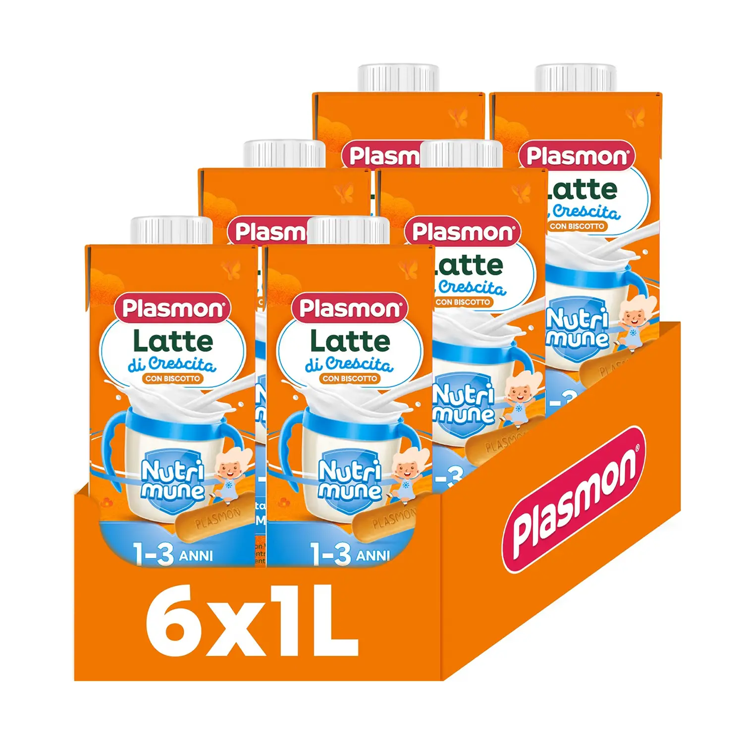 Latte con Biscotto Plasmon Stage 12-36 6x1000 ml - latti artificiali