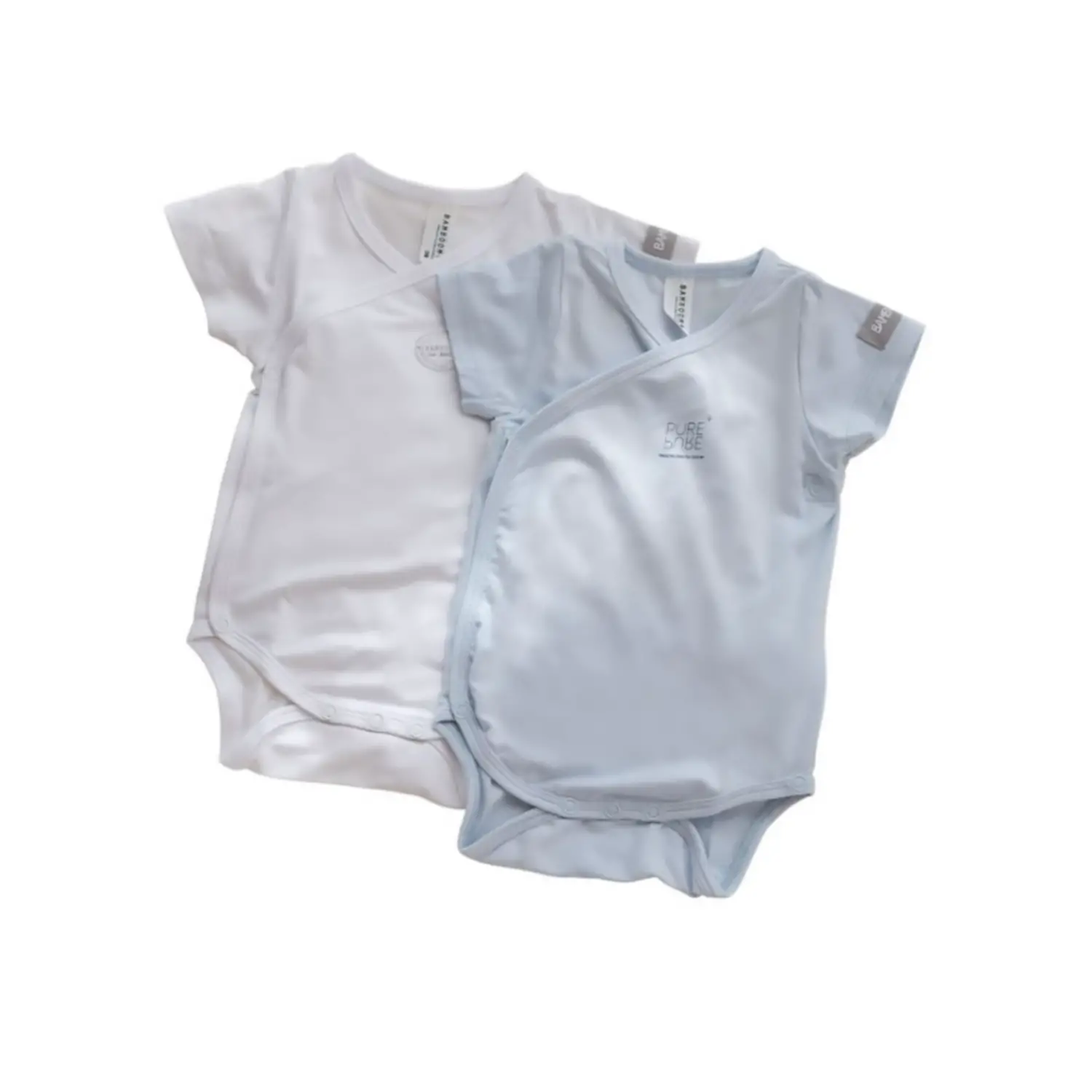 Body Bambino Maniche Corte - Taglia 3 Mesi - 2 Pezzi Azzurro e Bianco - intimo neonato