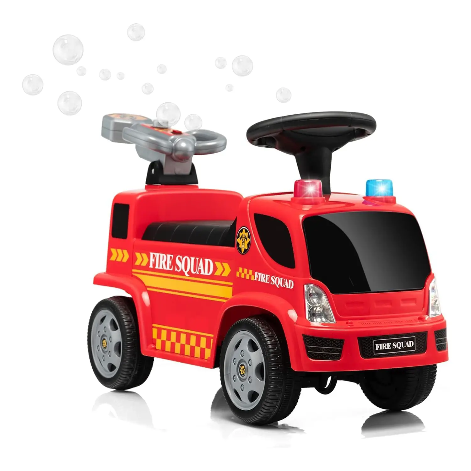 Camion dei Pompieri Elettrico per Bambini Cavalcabile 6V - auto