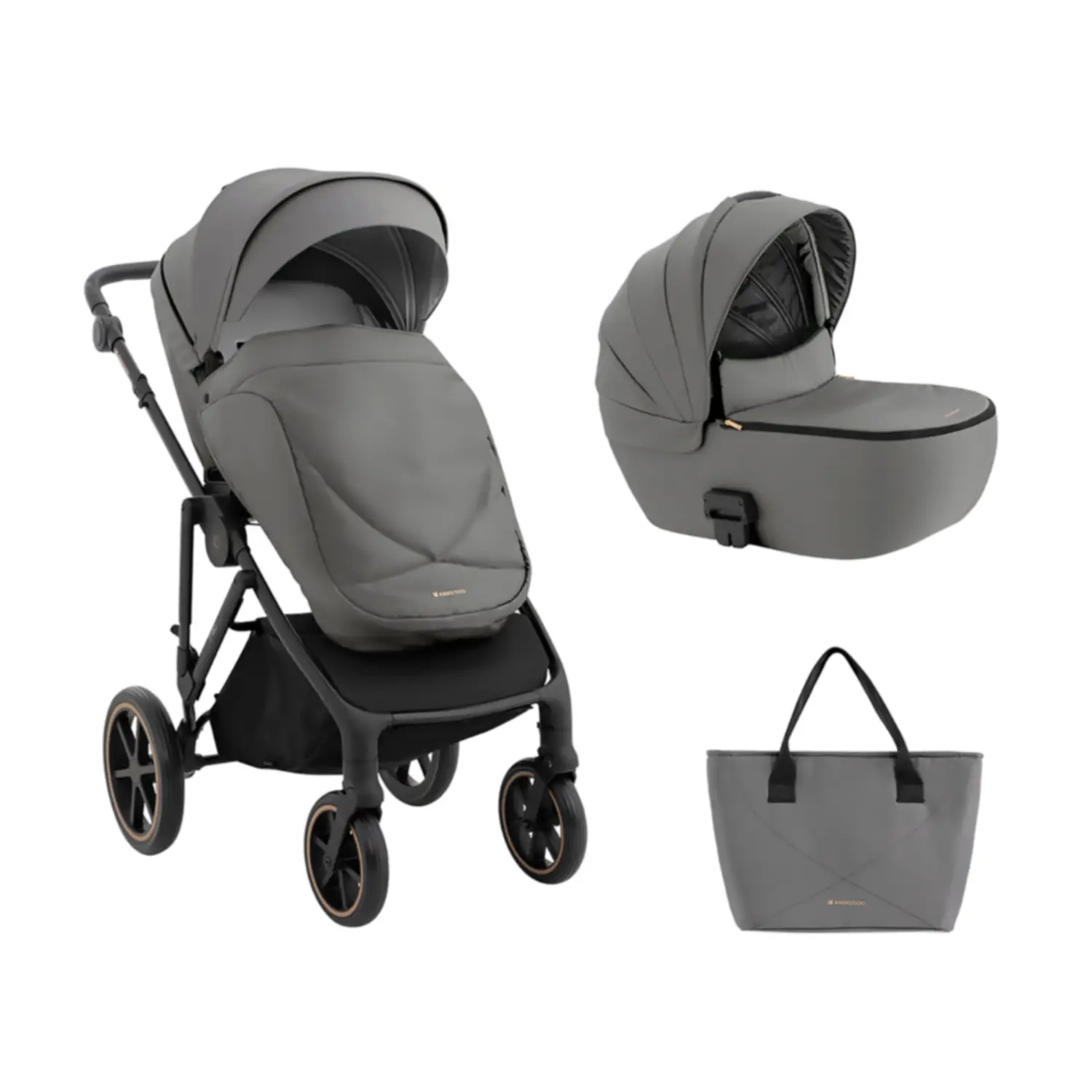 Passeggino 2in1 Con Navicella Thea Grey - trio e modulari