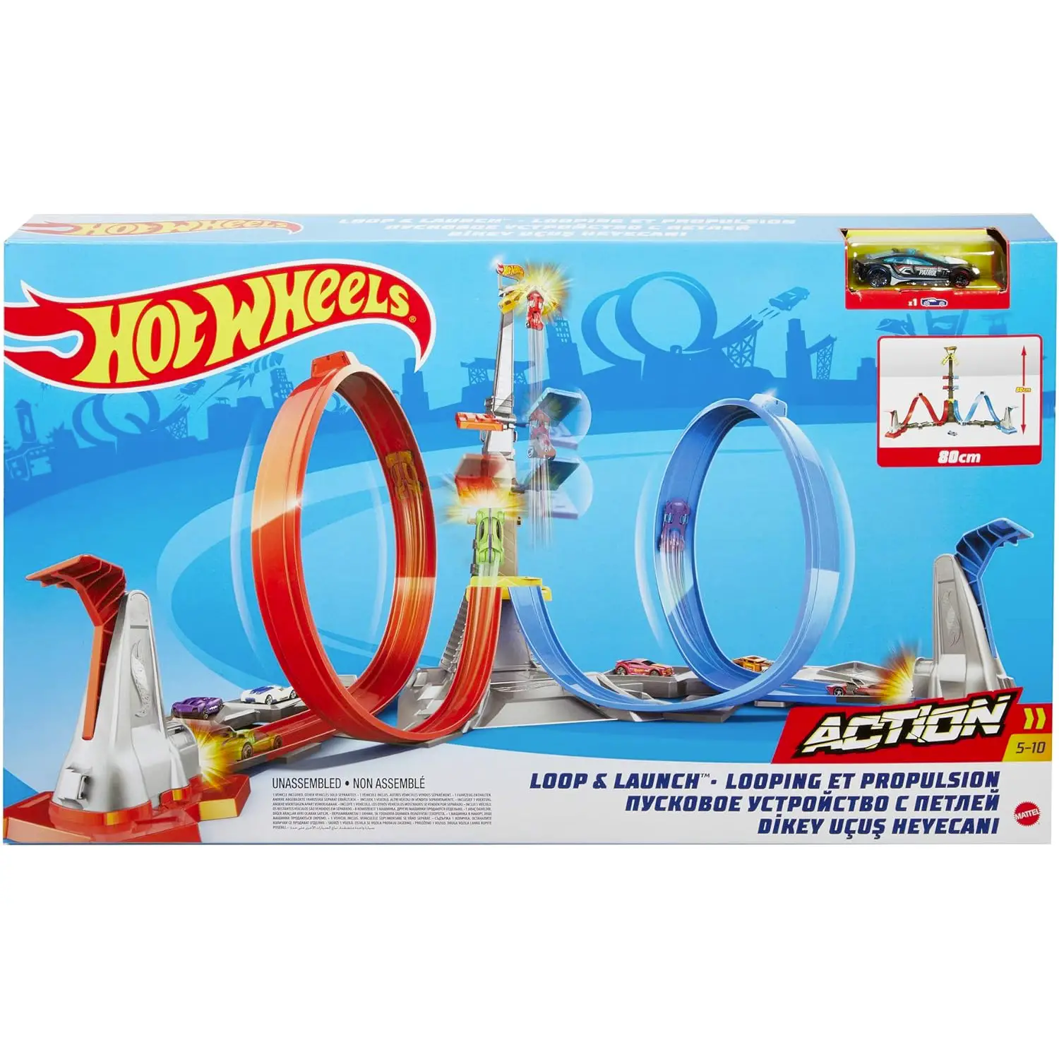 Hot Wheels Loop & Launch Track Set - modellini