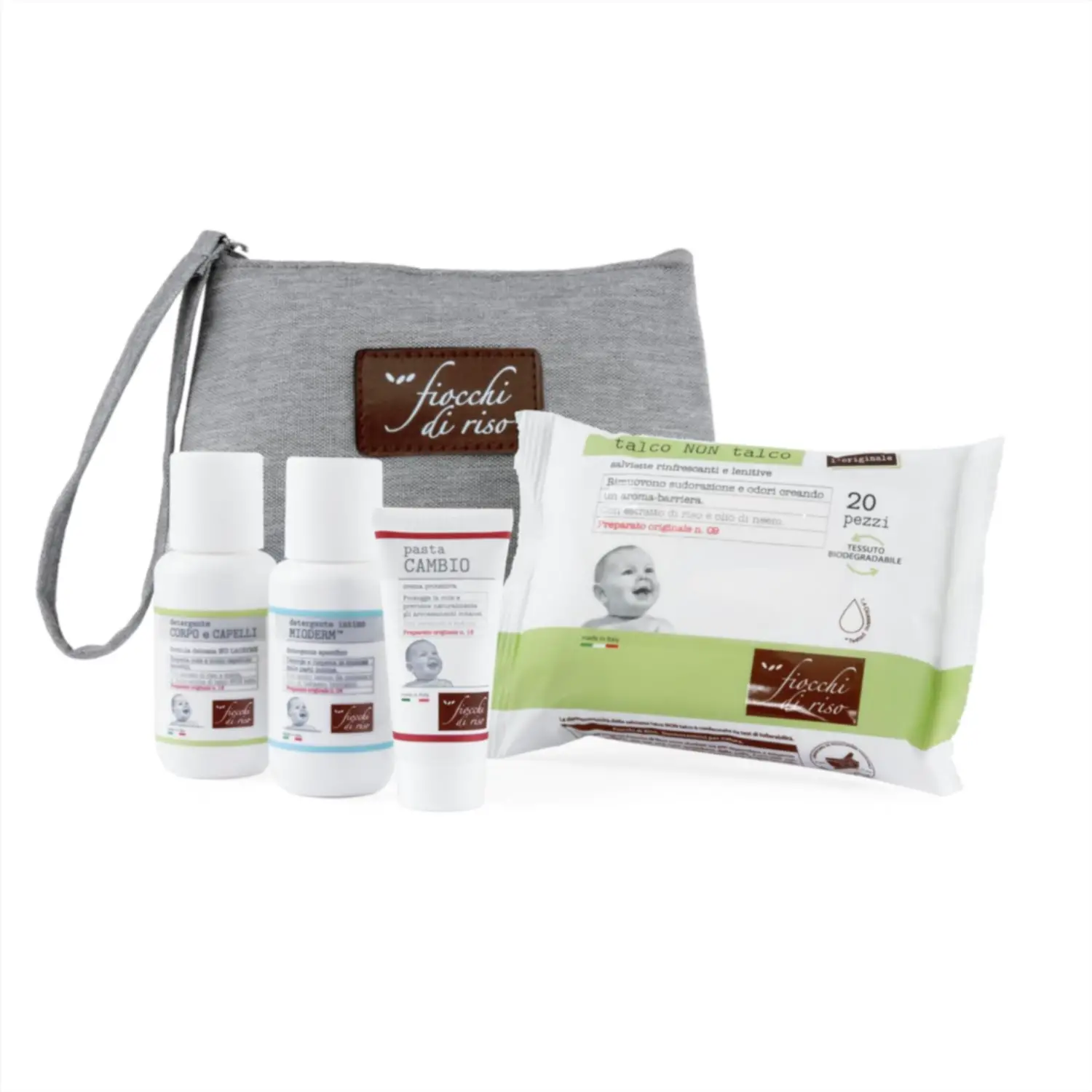 Fiocchi di Riso Pochette Cofanetto Kit Viaggio Bebe' - cosmesi e igiene