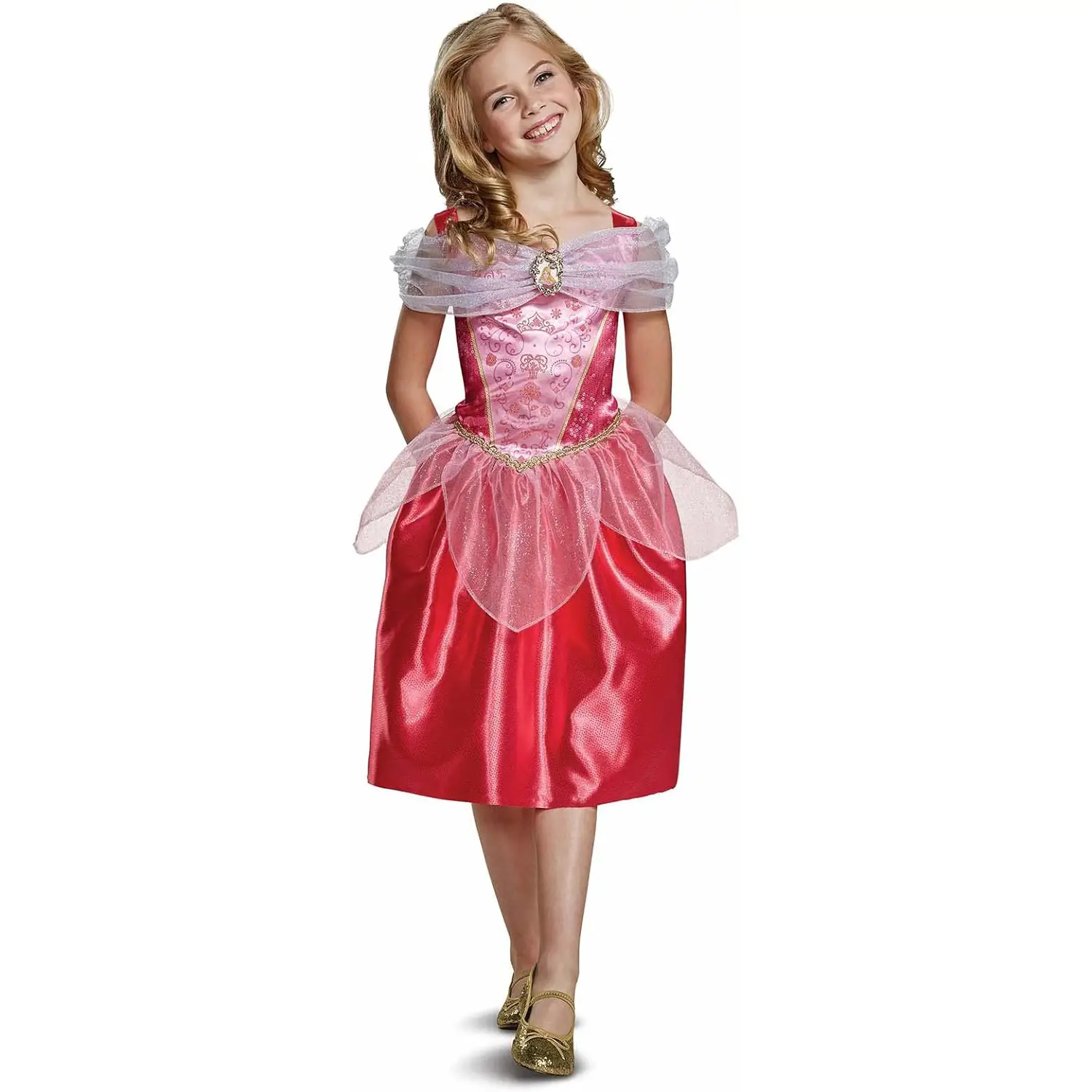 Costume Principessa Aurora per Bambine - Taglia S - 5/6 Anni - abiti bambino e bambina