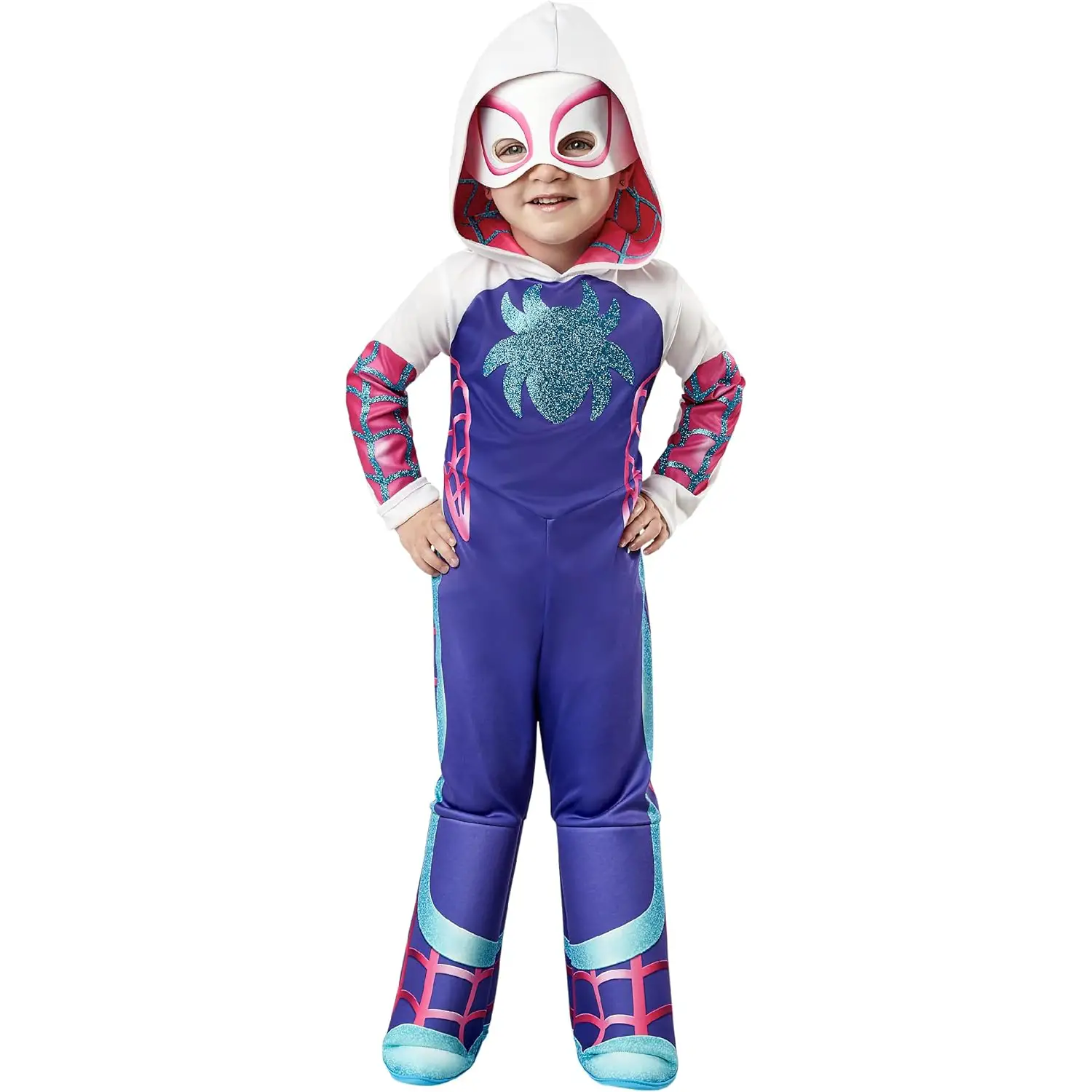 Costume Ghost Spider Deluxe per Bambini - Taglia S - 3/4 anni - abiti bambino e bambina