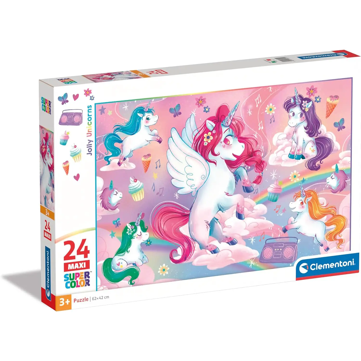 Puzzle 24 Pezzi Maxi Jolly Unicorns - Puzzle in cartone