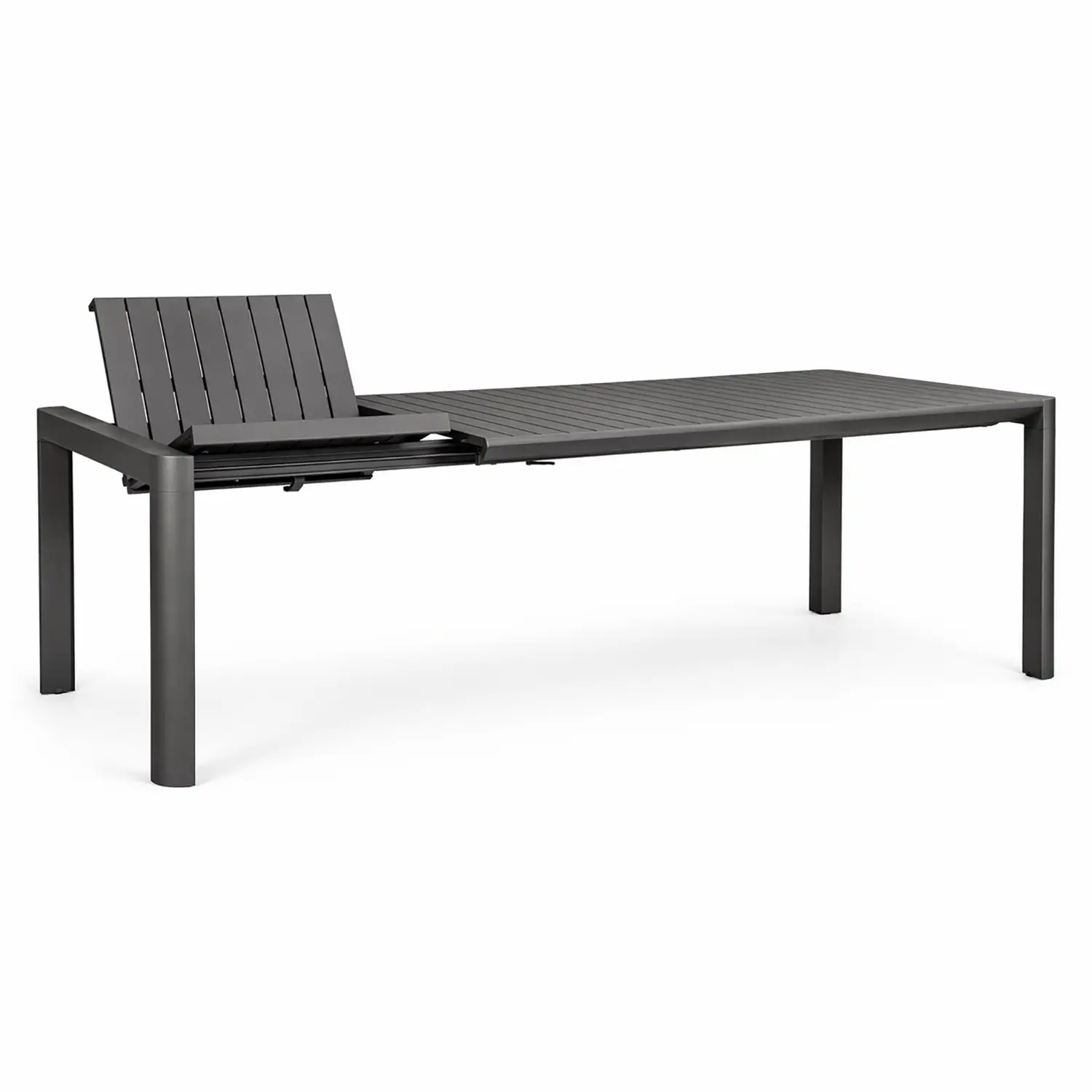 Tavolo Allungabile Kiplin 180-240×100 Antracite In Alluminio - tavoli, sedie e poltroncine