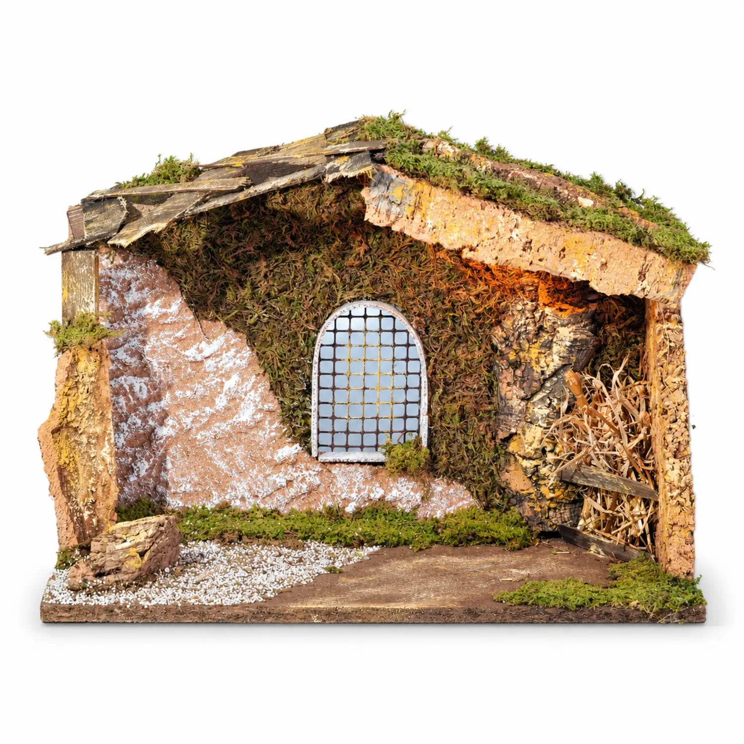 Capanna Presepe Illuminata cm 42x19x30 - presepi