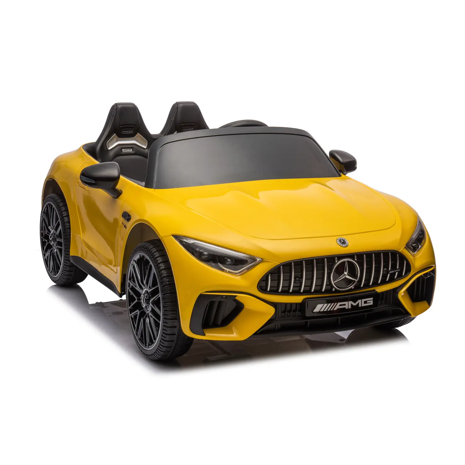 Auto elettrica per bambini Mercedes AMG SL 63 con telecomando 2,4 Ghz Gialla - auto