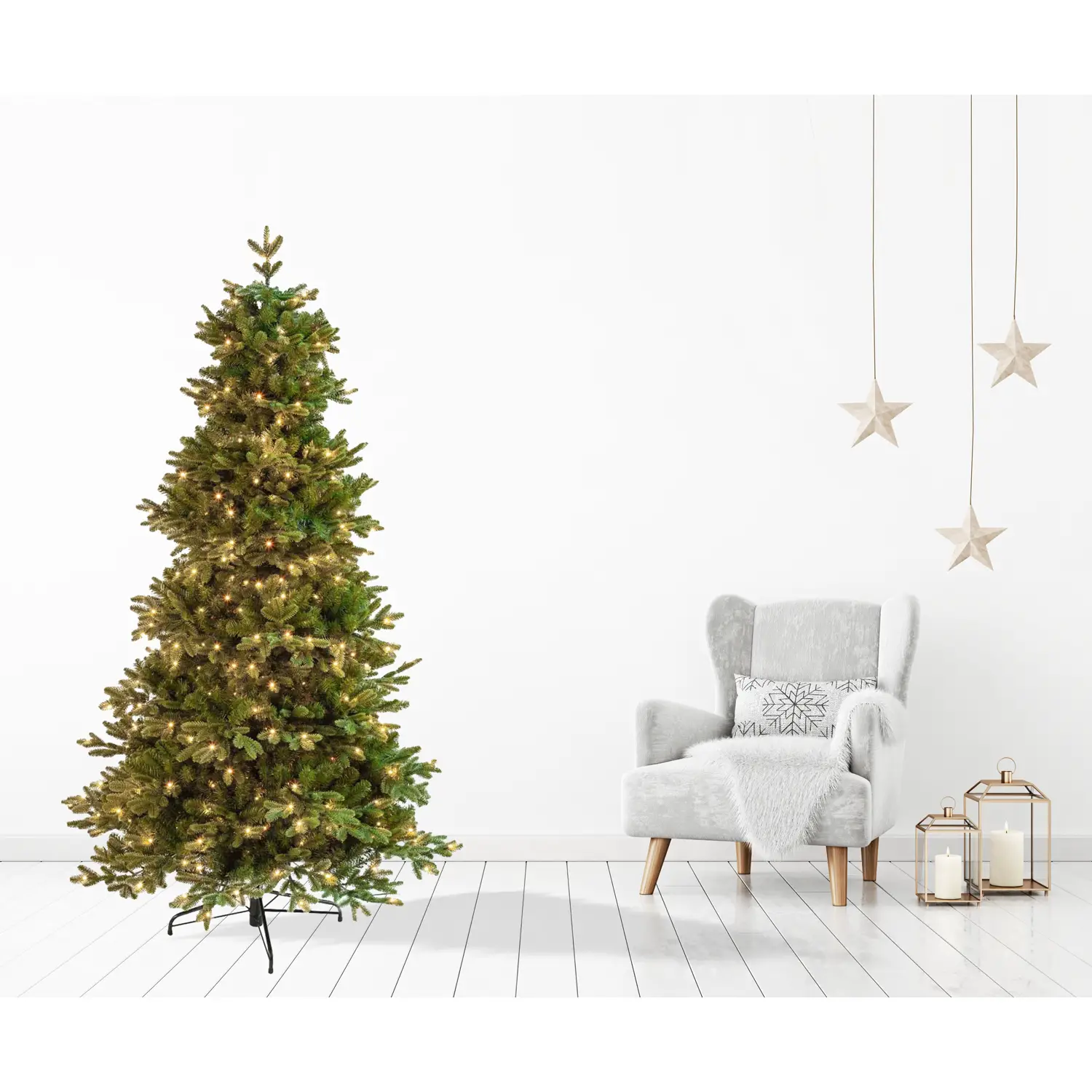 Albero di Natale King Peak Poly+PVC con Bluetooth - alberi
