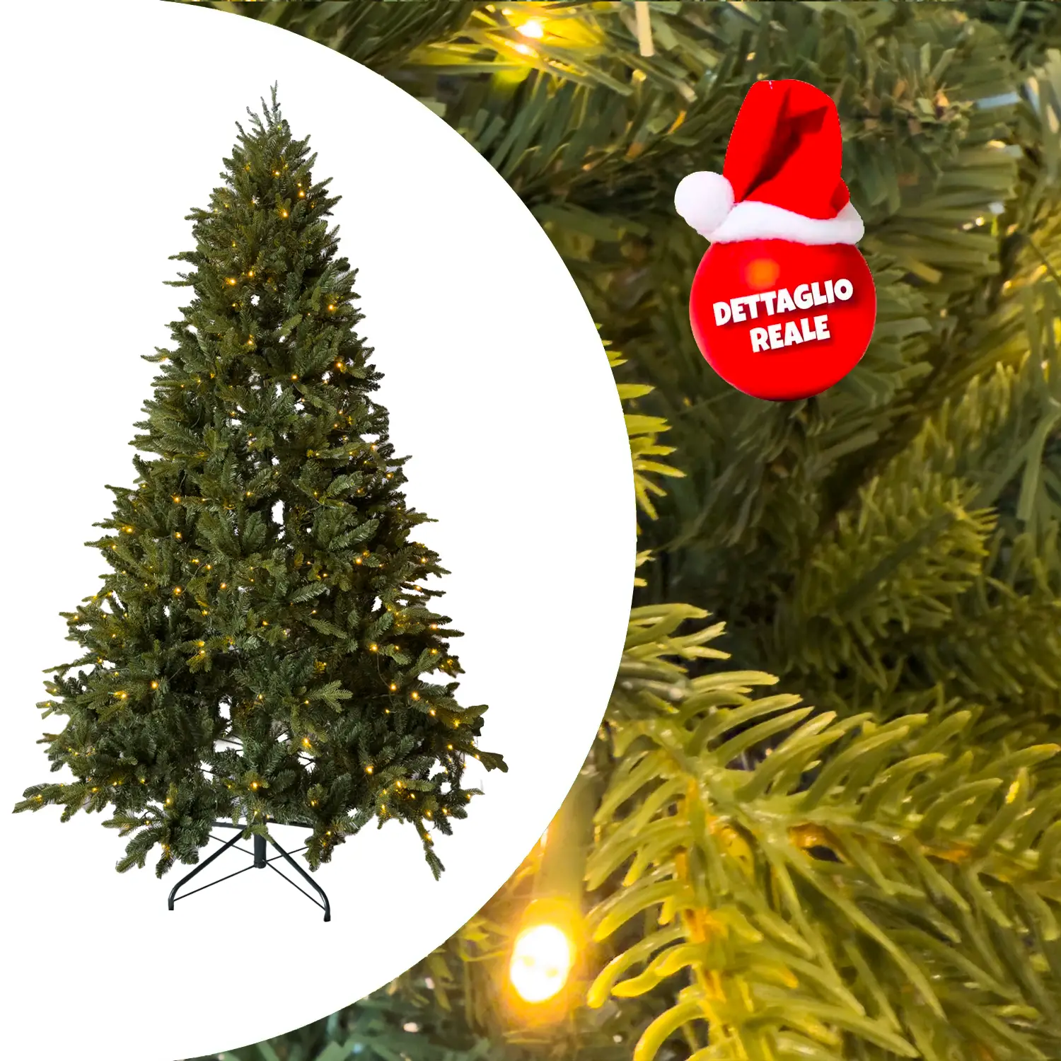 Albero di Natale Covent Garden con 460 microLed - Altezza 240 cm. - alberi