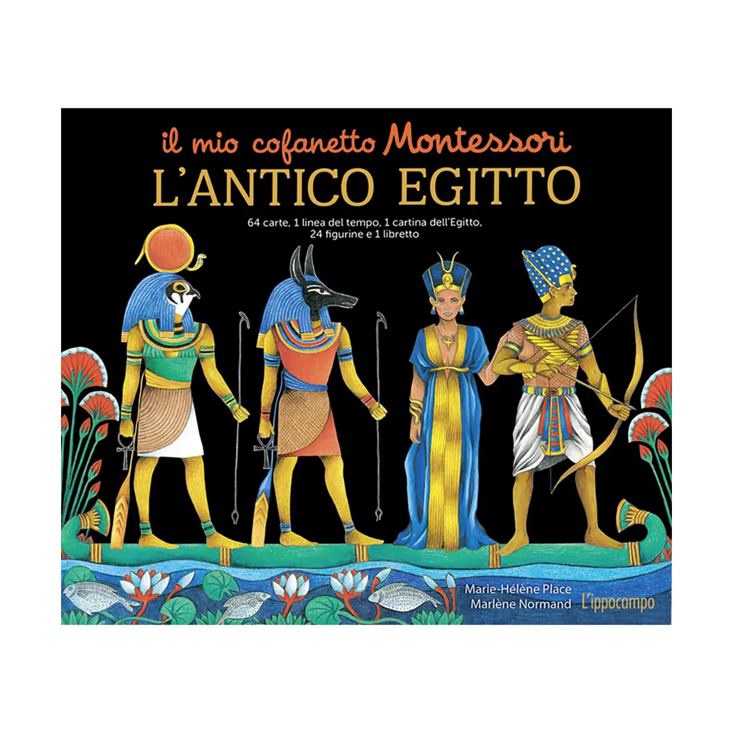 L'Antico Egitto Cofanetto Montessori con Schede, Figurine, Carta Geografica, Libretto Attività - Prima biblioteca