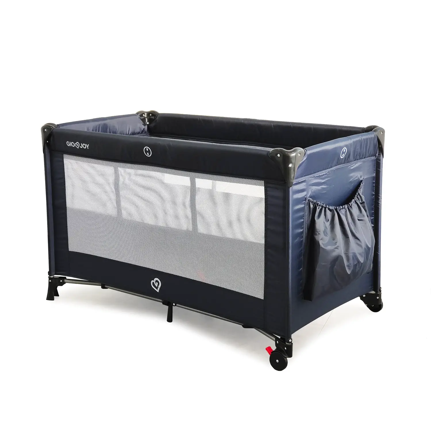 Lettino da Viaggio Comfort a 2 Livelli Pieghevole con Borsa, Blu • 74x65x125 cm - lettini da viaggio