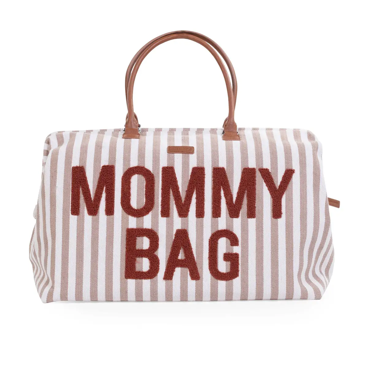 Mommy Bag Borsa Fasciatoio con Materassino Righe Righe Nude/terracotta - borse e zaini