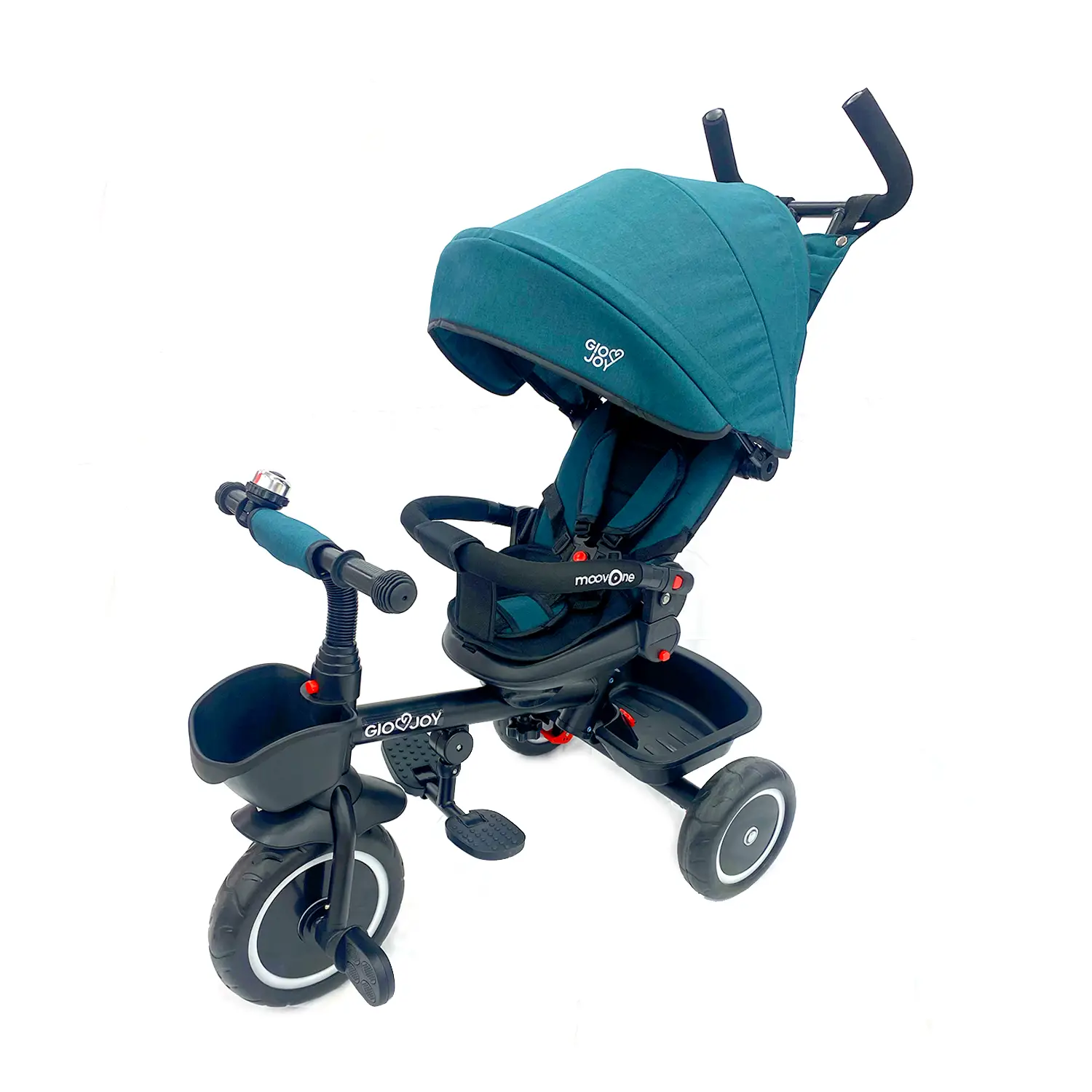 Triciclo 4-in-1 GioJoy Moove-1 Verde Blu – Comfort, Sicurezza e Divertimento per i Primi Passi - Tricicli e primi passi