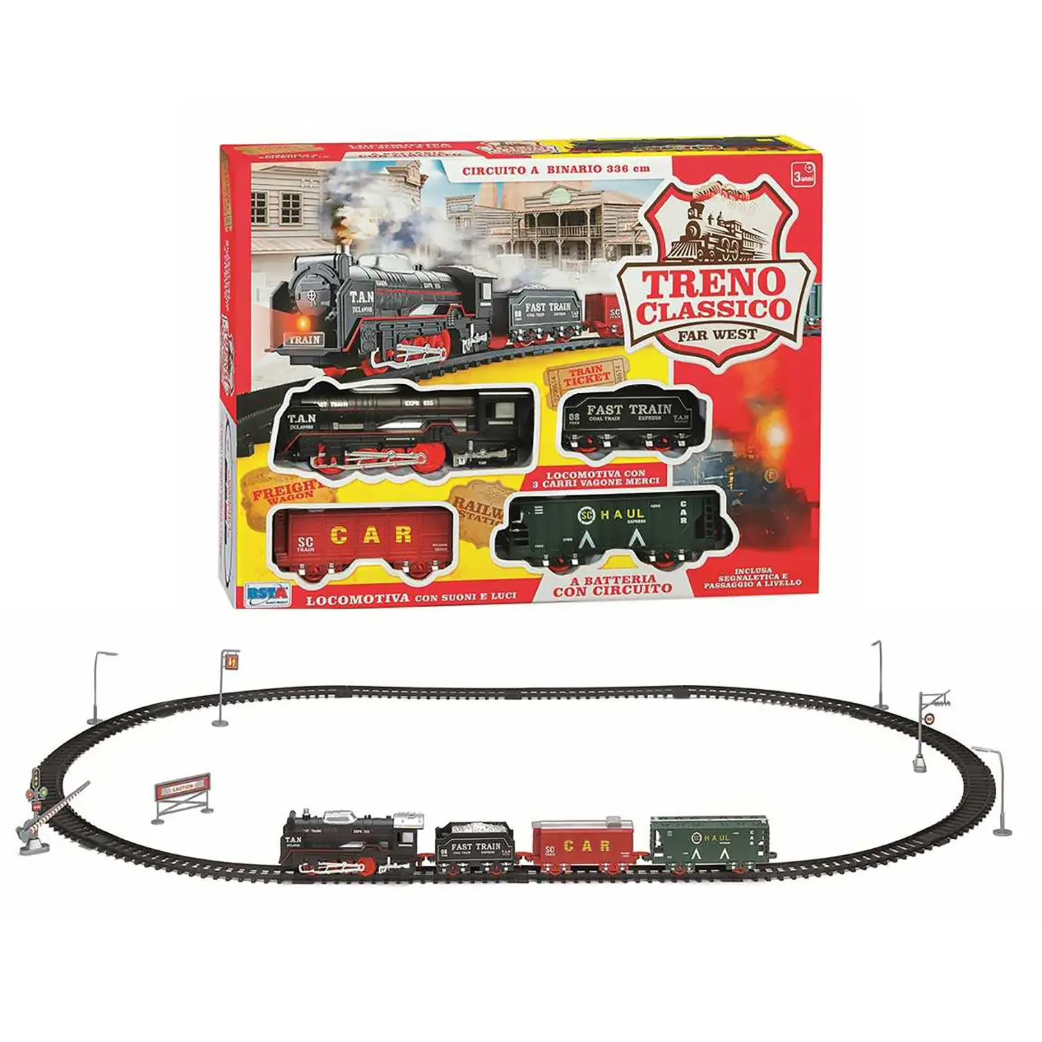 Treno Classico A Batteria Con Luci E Suoni - modellini