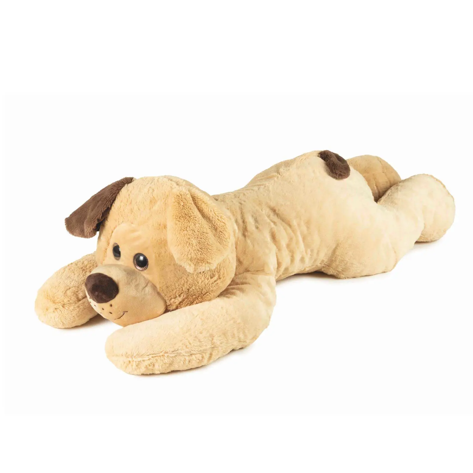 Peluche Cane Steso 100cm - Occhioni Glitterati, Bicolore - peluches 0/36 mesi