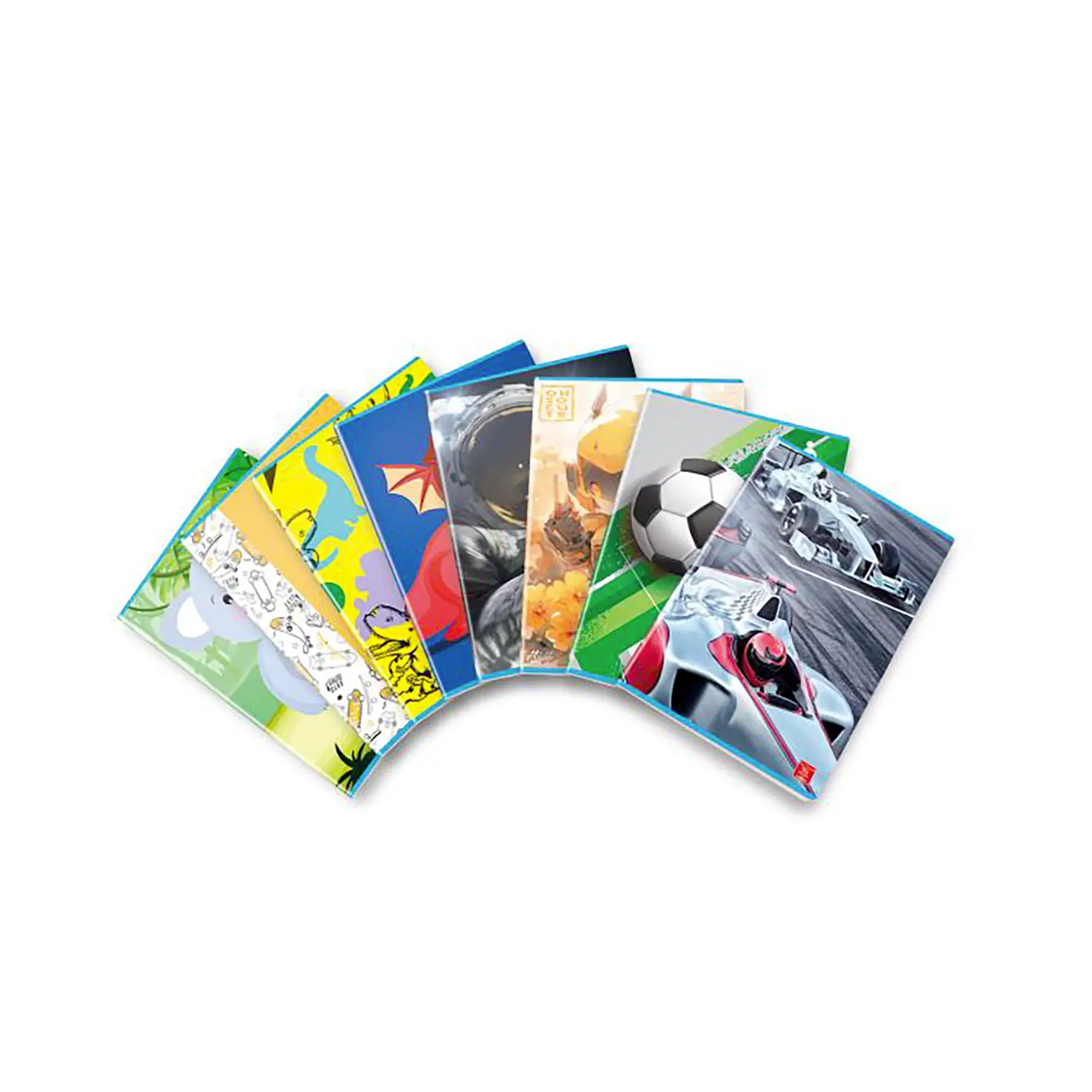 Quaderno Maxi per Bambini Fantasie Assortite: 80 g, Rigatura 10 mm per Prima e Seconda Elementare - Cancelleria varia