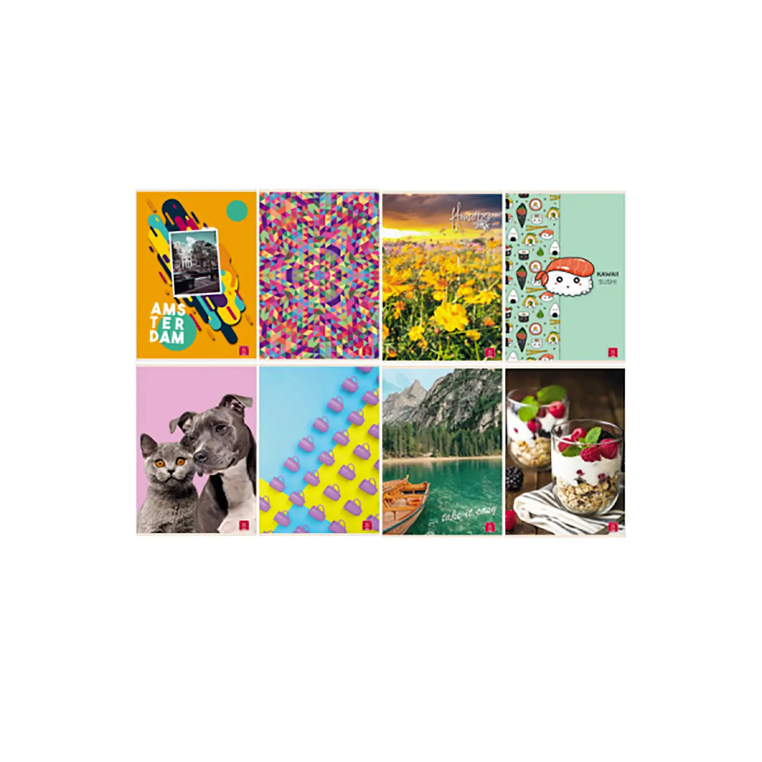 Quaderno Maxi per Ragazzi Fantasie Assortite: 80 g, Rigatura 5 Mm per Scuola Media e Superiore - Cancelleria varia