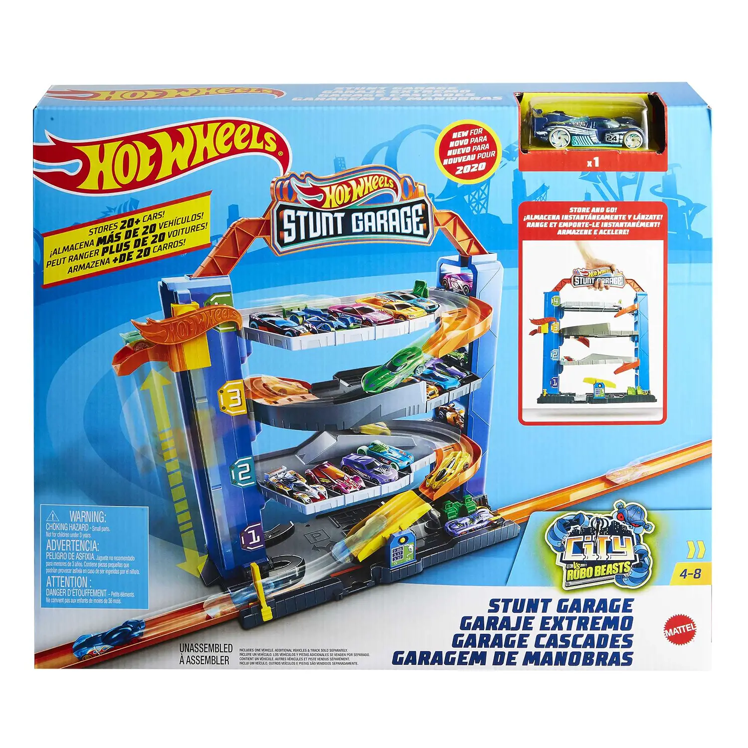 Hot Wheels City Garage delle Acrobazie - Playset con Ascensore - Veicoli, garage e piste