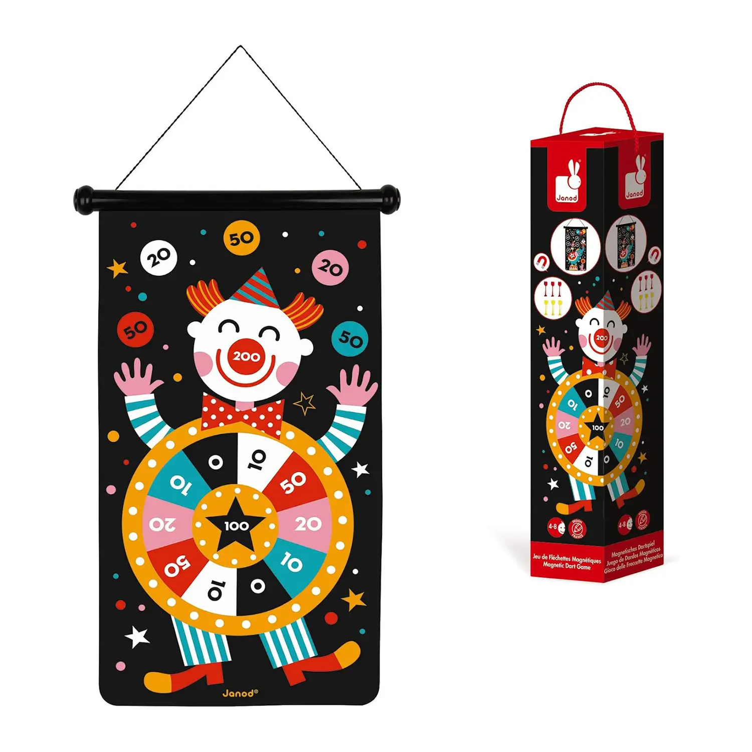 Janod - Gioco delle Freccette Magnetiche - Circo - Giochi di Abilità