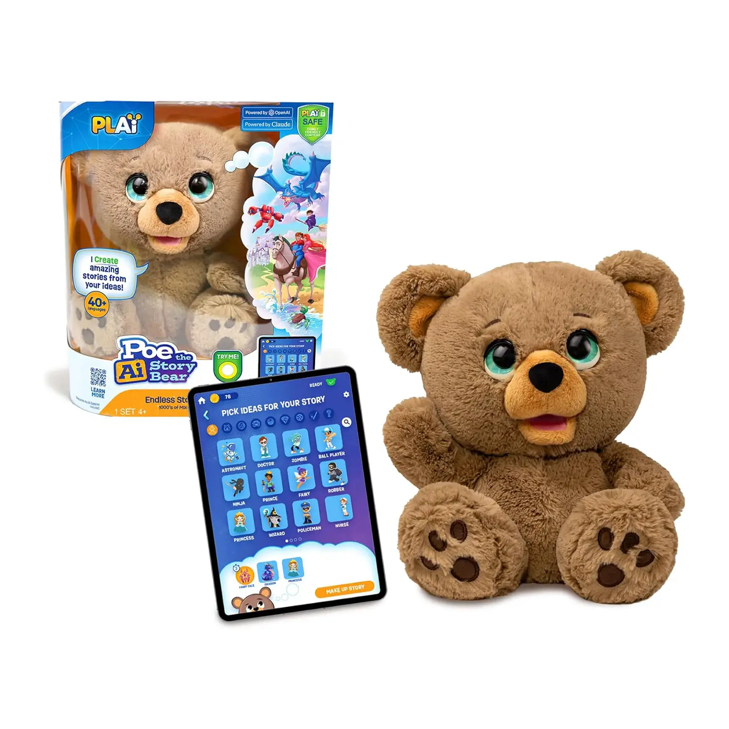 Play-I Poe Peluche Interattivo Raccontastorie - peluches 0/36 mesi