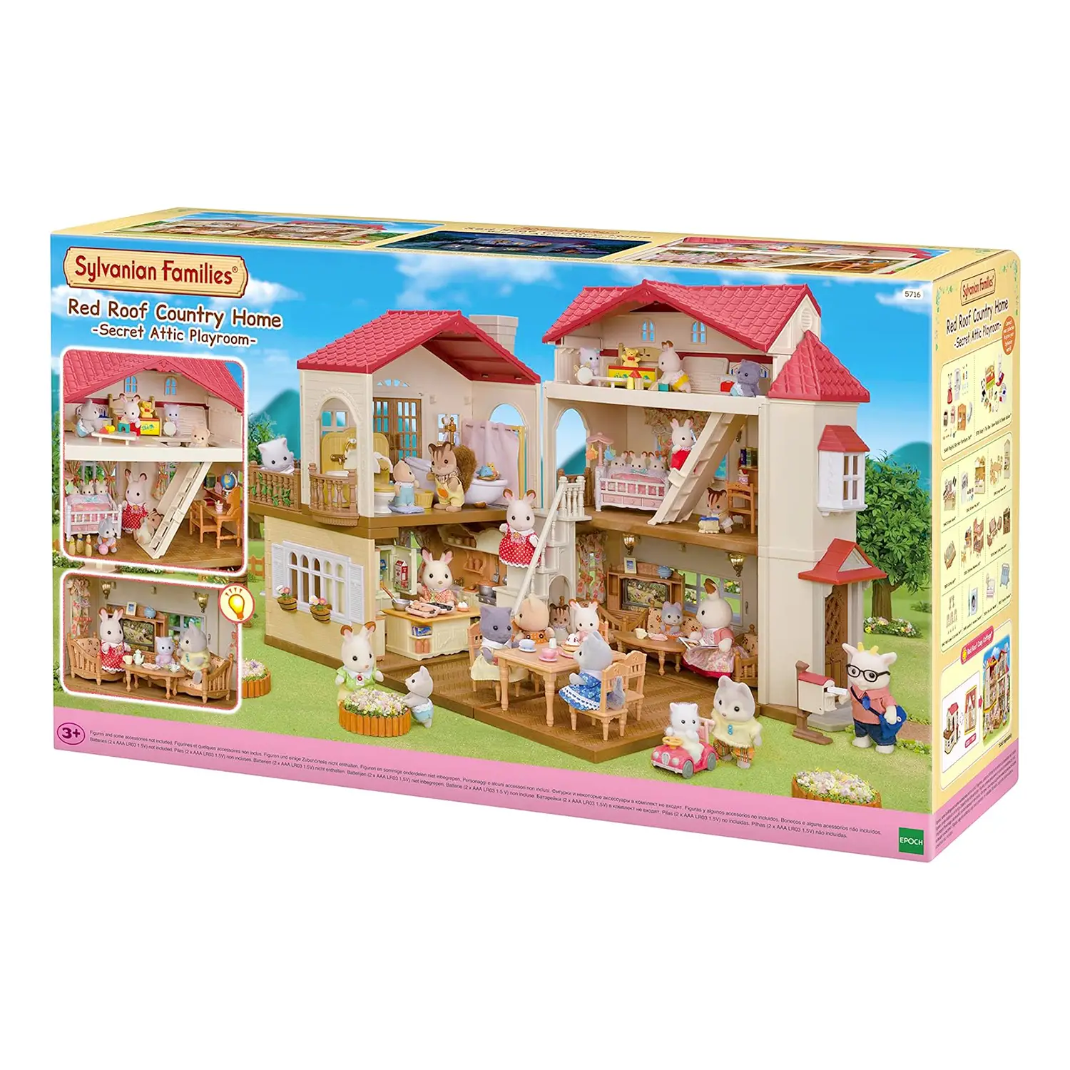 Casa Grande Con Luci E Attico Sylvanian Families - play set e accessori bambole