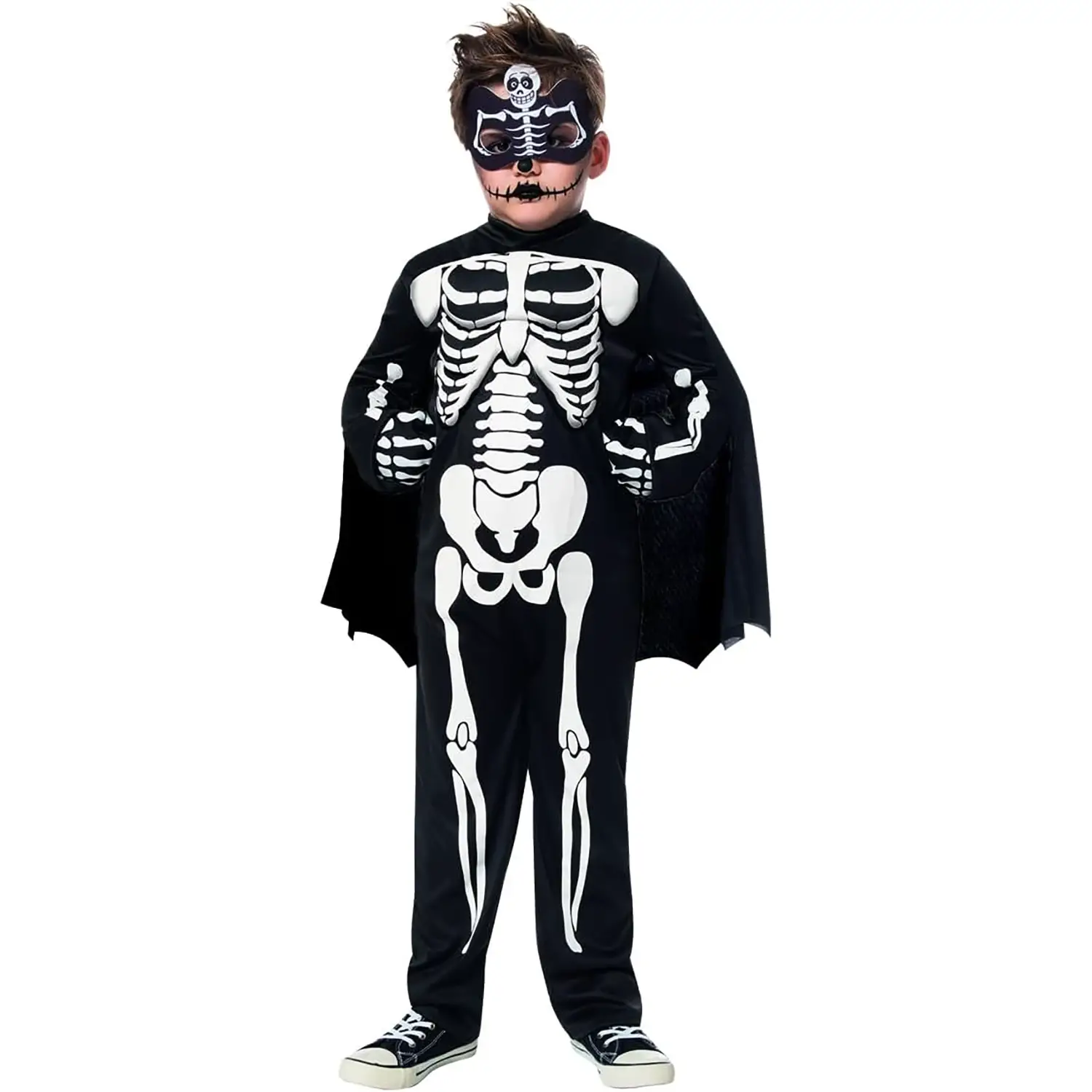 Costume Super Scheletro per Bambini - Taglia XS - 5/6 anni - Abiti halloween