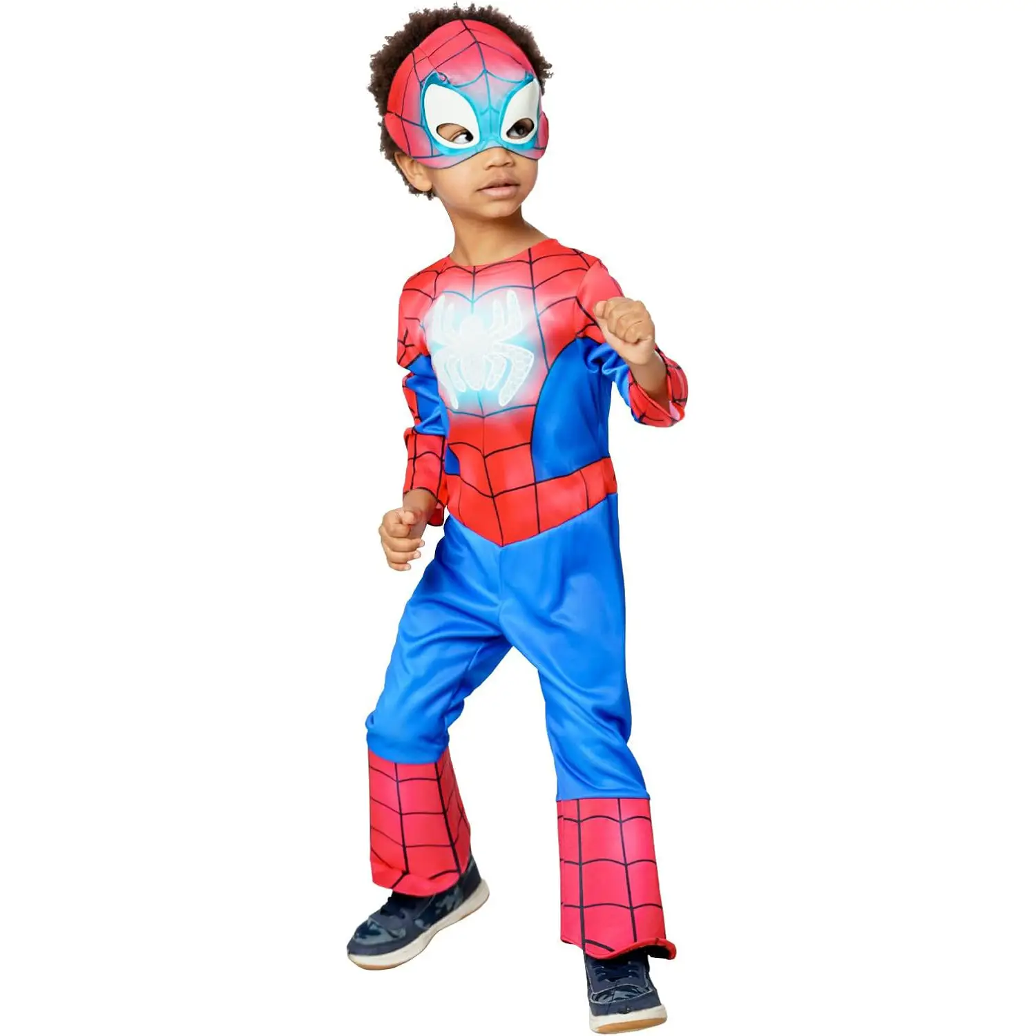 Costume Spider-Man Glow In The Dark per Bambini - Taglia XXS - 3/4 anni - abiti bambino e bambina