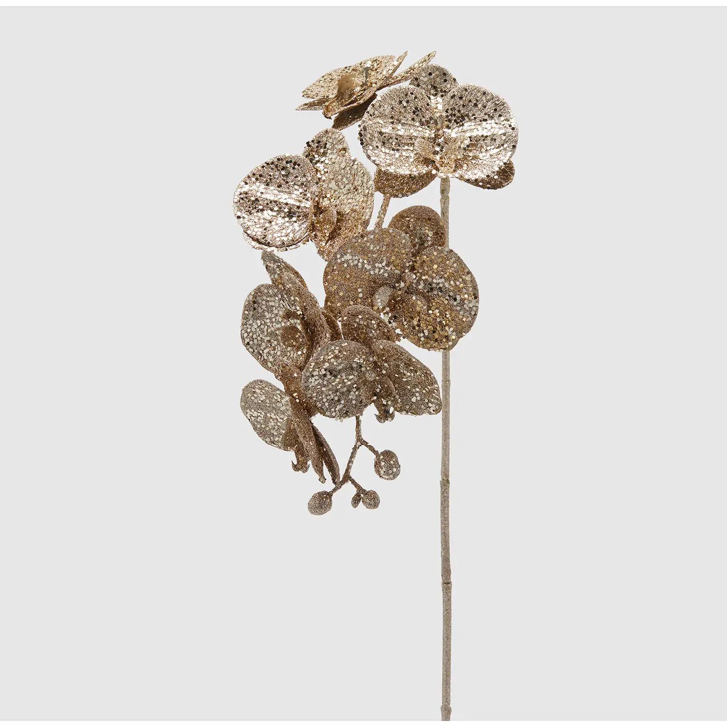 Orchidea Glitter Ramo Decoro Albero - addobbi albero
