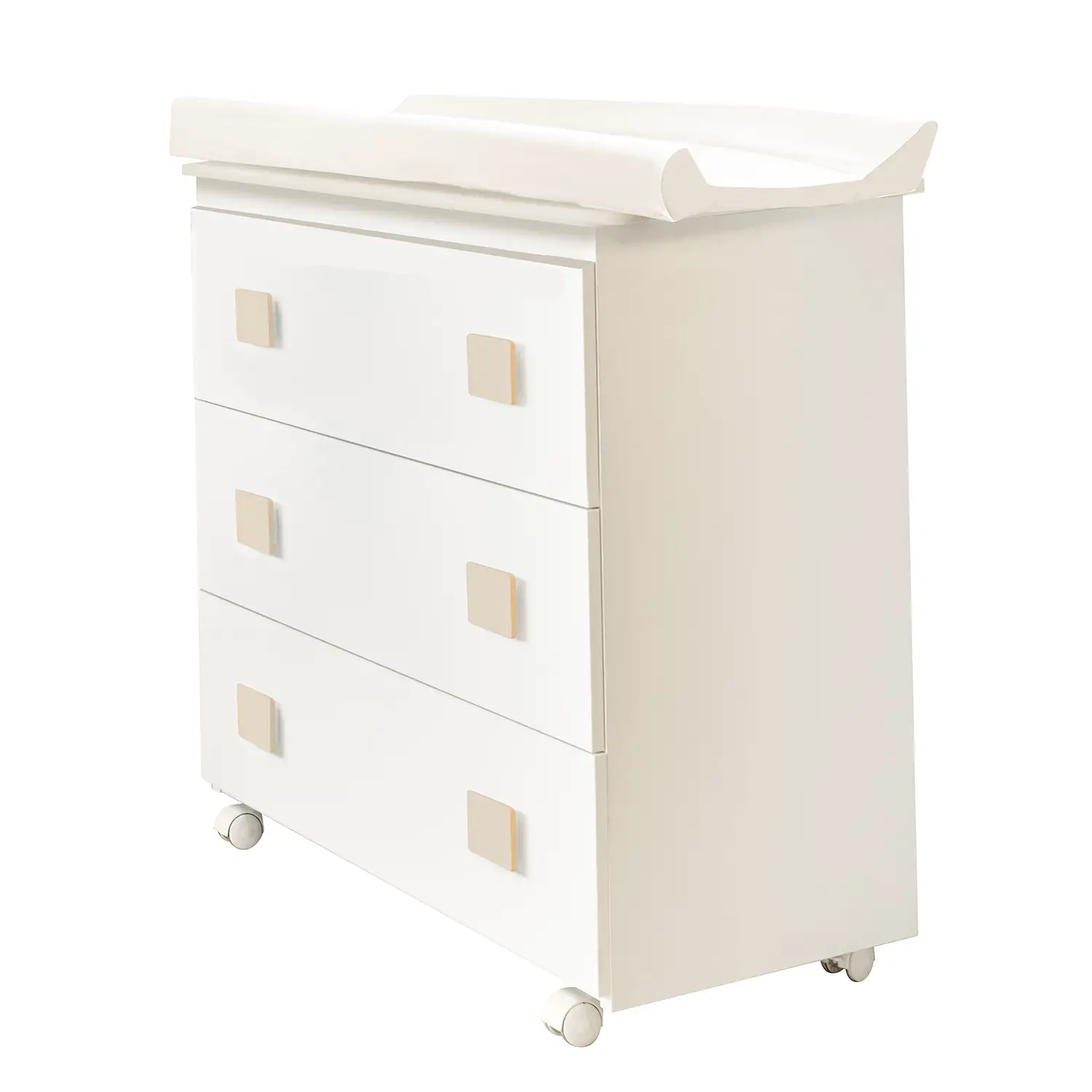 Bagnetto Infinito Bianco con Pomelli Tortora Italbaby - Zona cambio e bagno