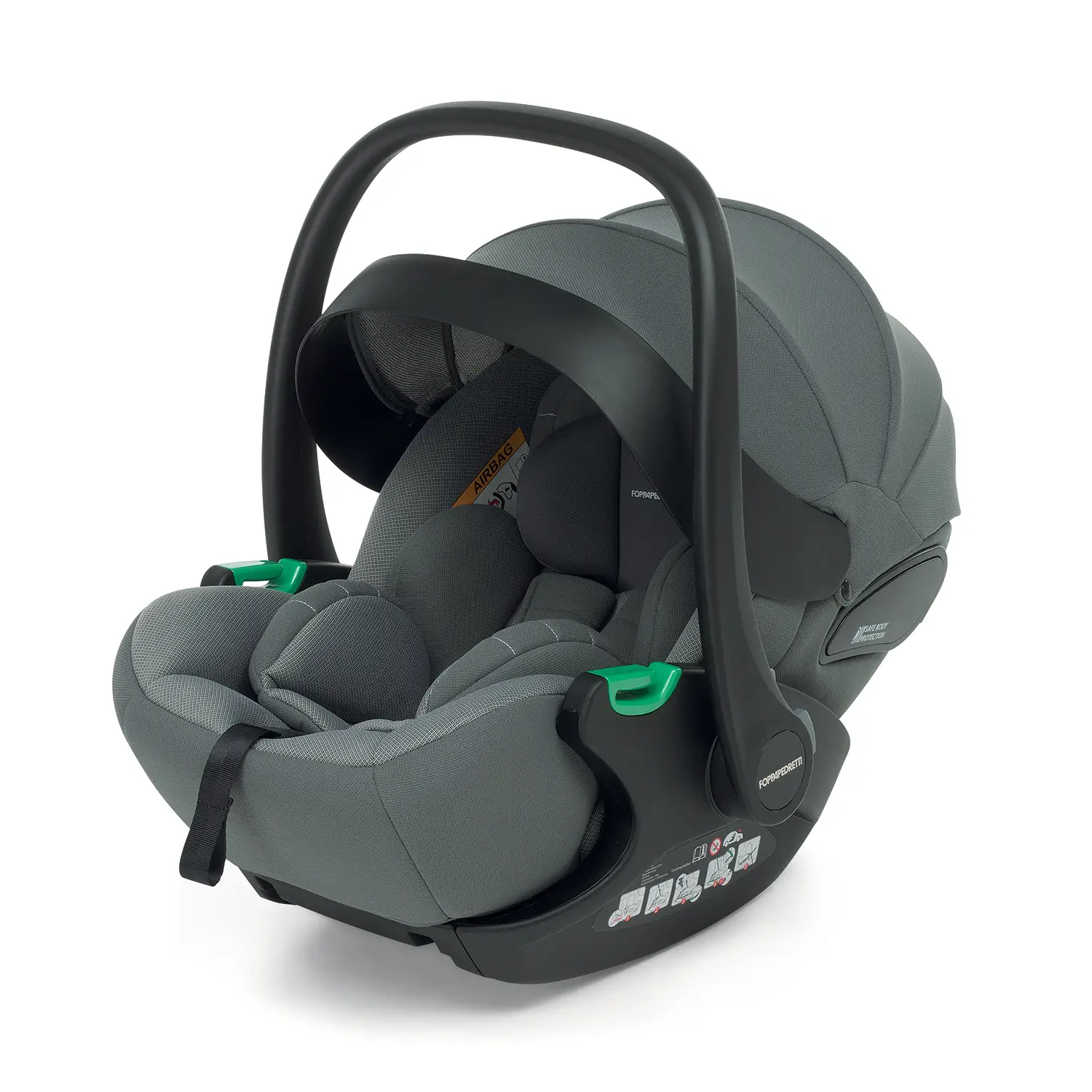 Seggiolino Auto Rek I-Size Reclinabile Grigio Foppapedretti - neonati 40-87 cm (0-1 anno)