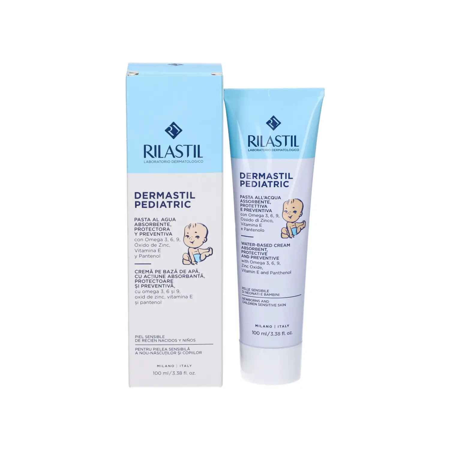Rilastil Dermastil Pediatric Pasta Acqua 100 ml - cosmesi e igiene