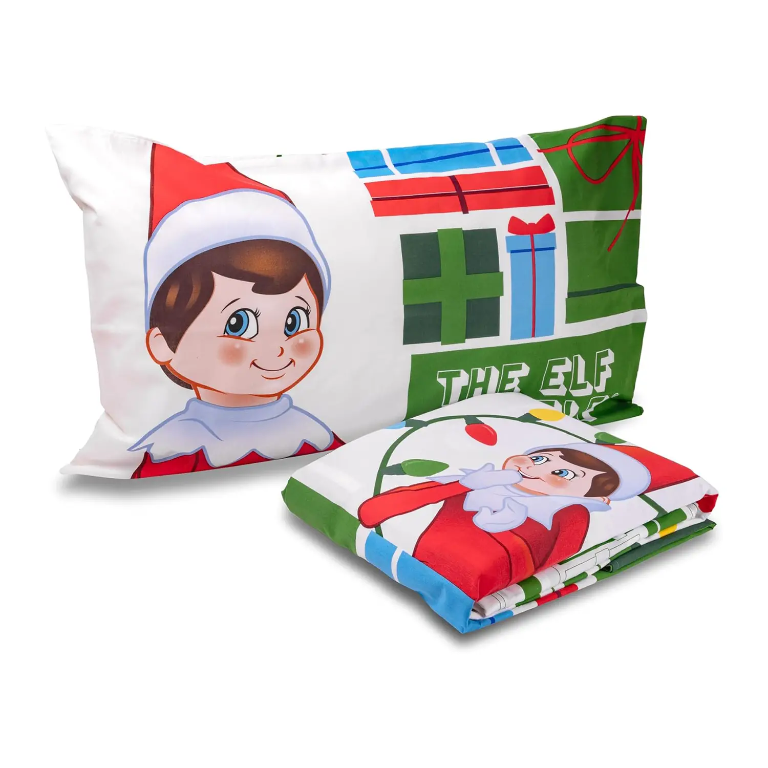 Elf On The Shelf - Set Lenzuolo con Federa Singolo Natalizio -