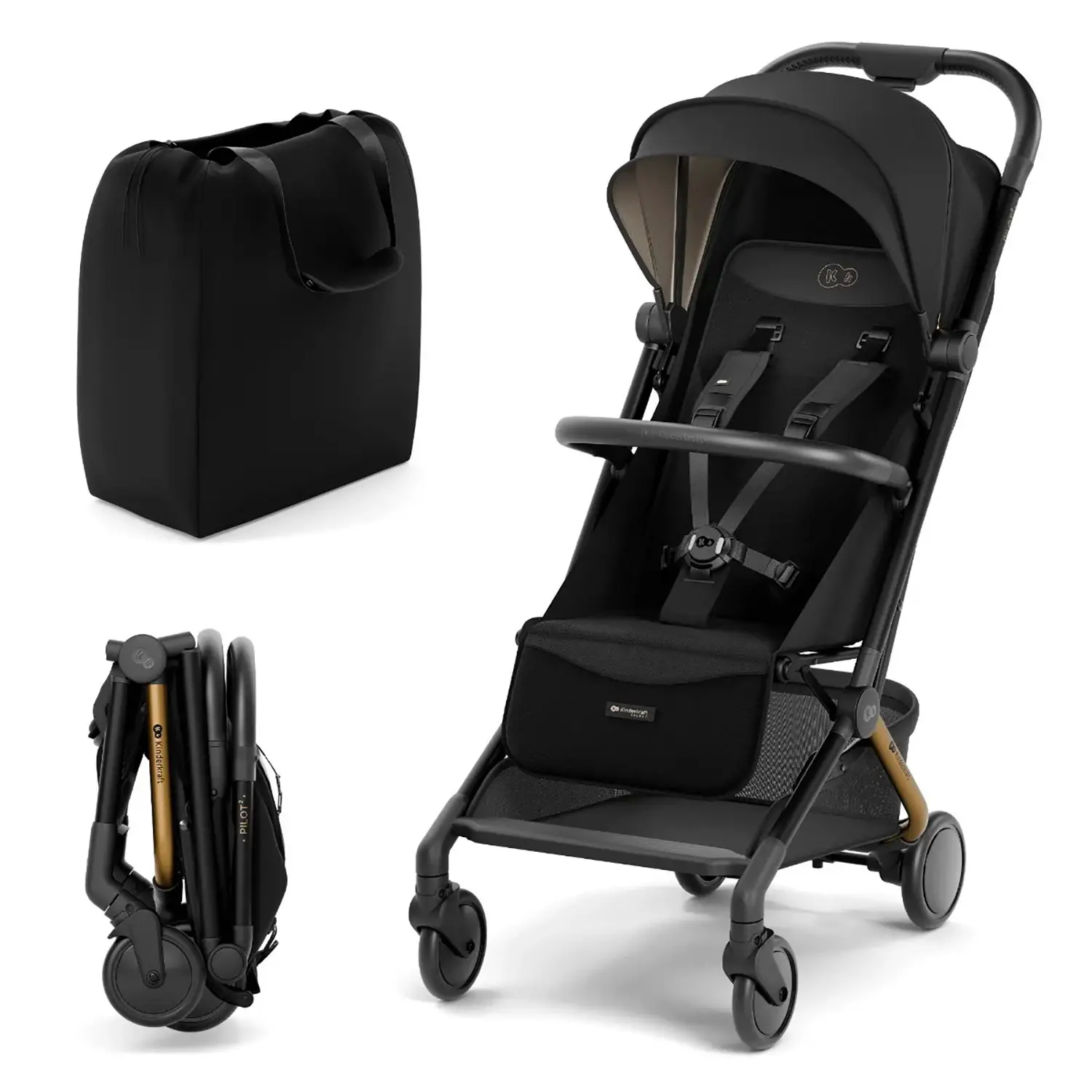Passeggino Kinderkraft Pilot 2 Midnight Black - passeggini compatti