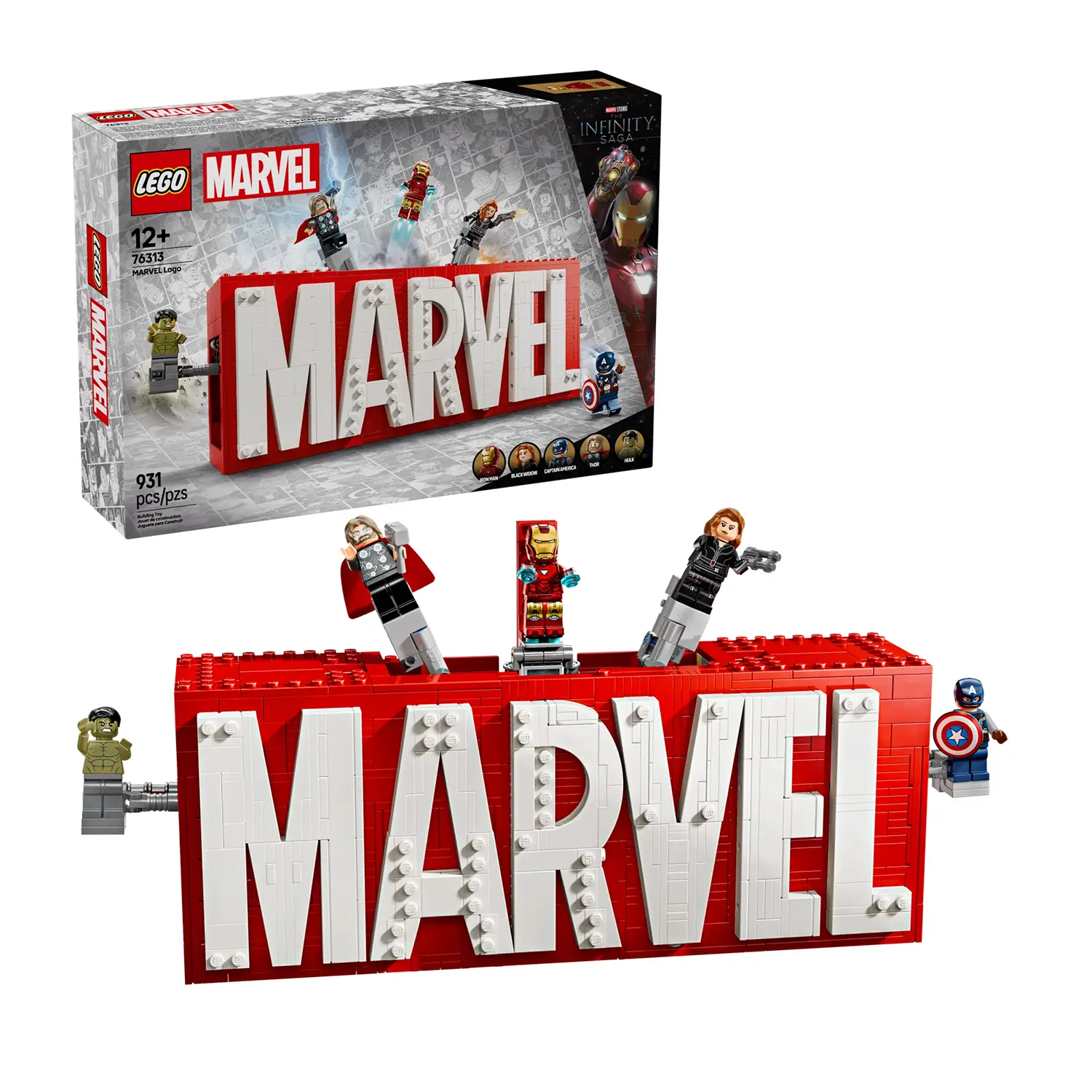 Lego Super Heroes Marvel - Logo e Minifigure Marvel 76313 - lego