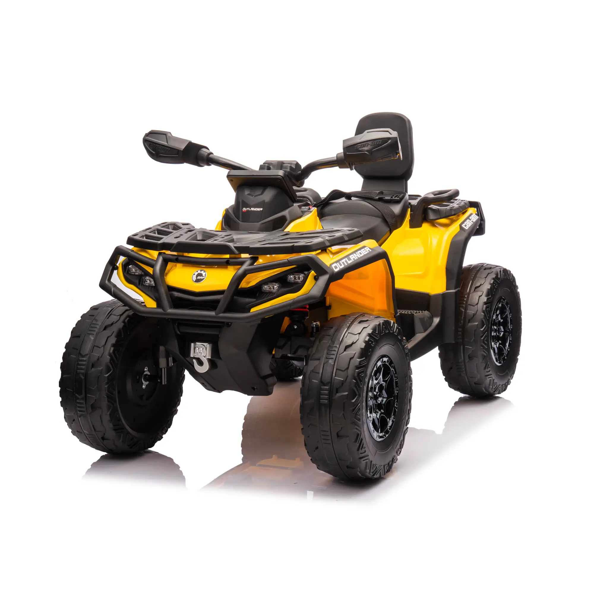 Auto Elettrica per Bambini 12V Can-Am Outlander 2 Motori, Giallo - auto