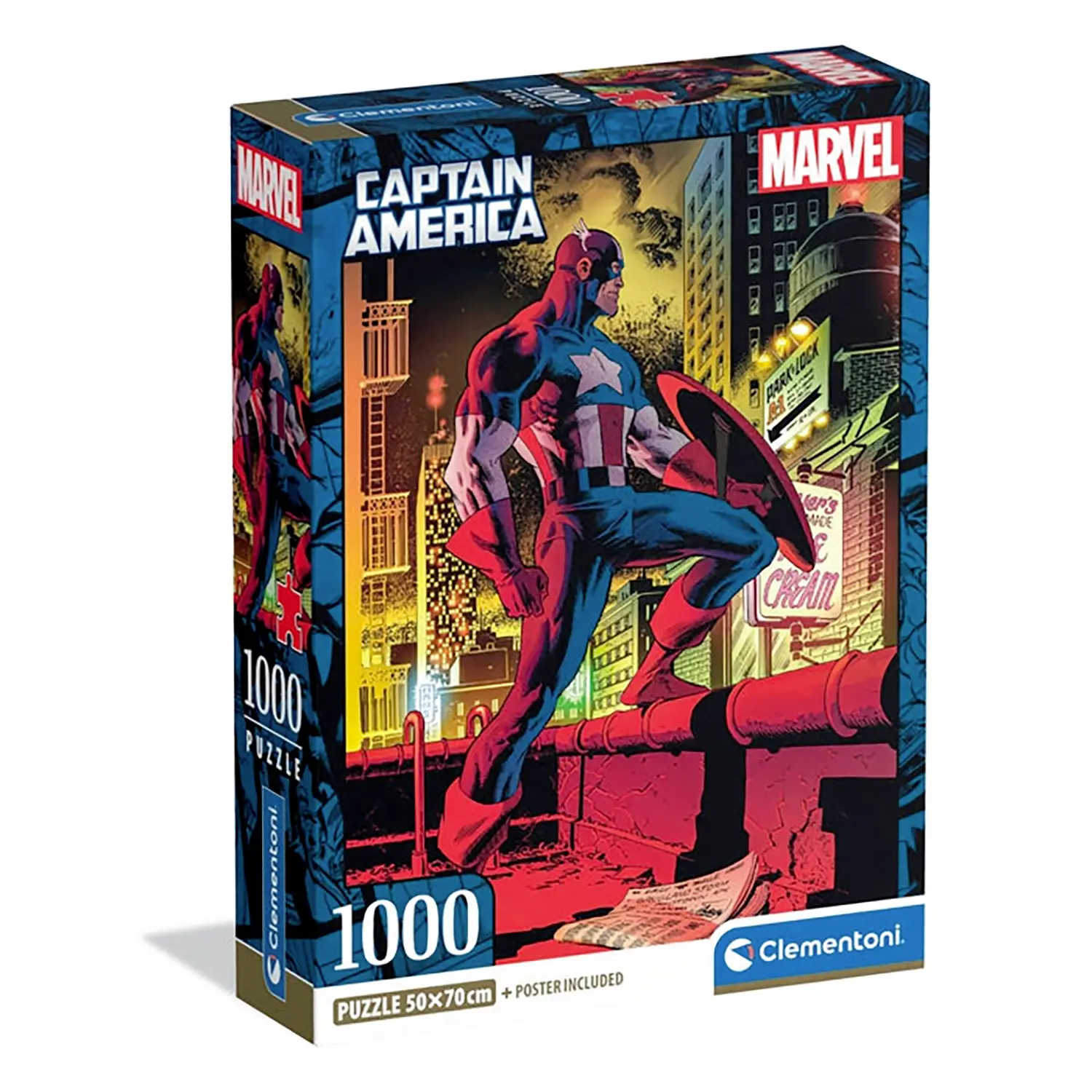 Puzzle 1000 Pezzi Captain America Marvel - puzzle adulti
