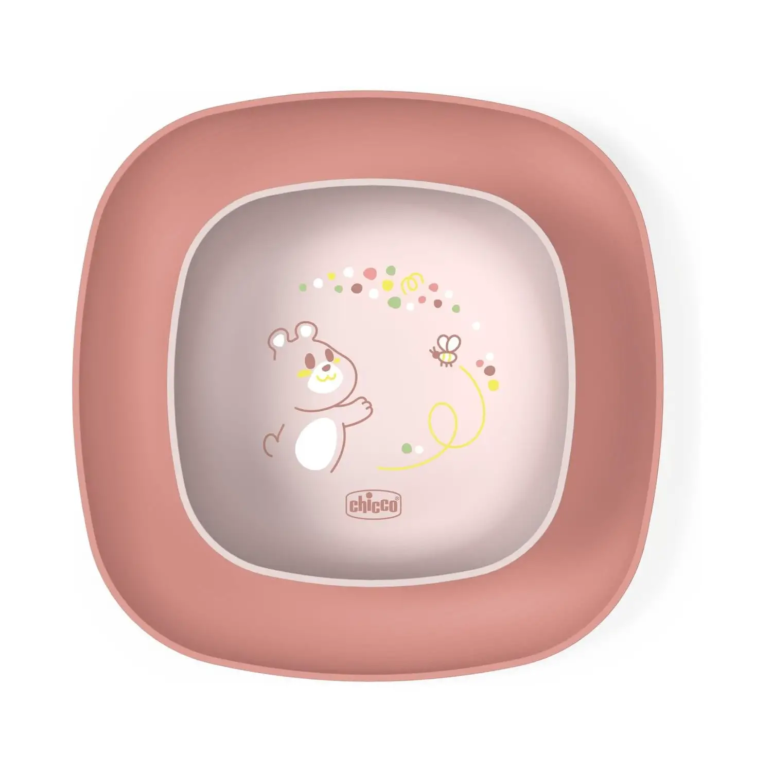 Chicco Set Piatti Svezzamento 12+ Mesi - Piatto e Ciotola Rosa - piatti e posate
