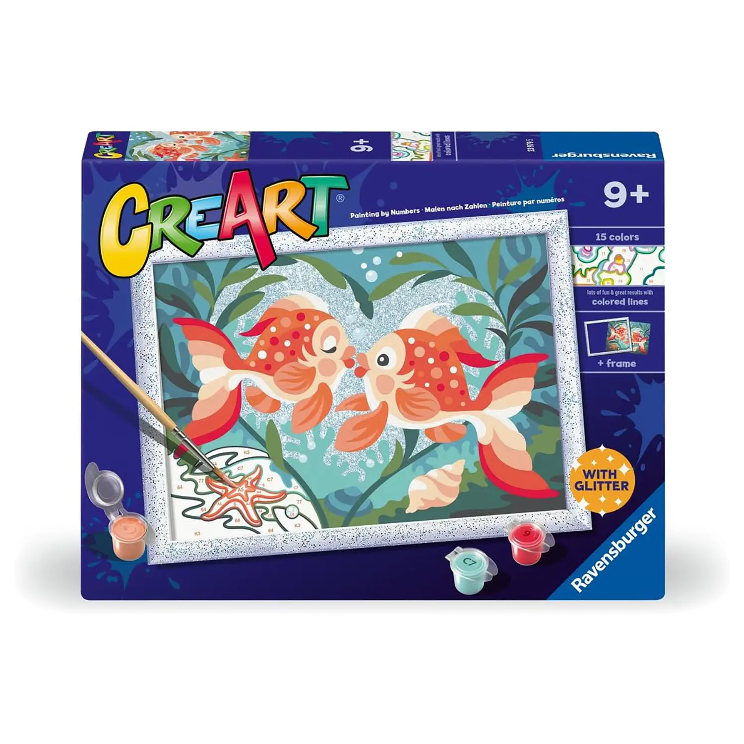 Ravensburger CreArt – Pesci Innamorati, Dipingere con i Numeri - creatività