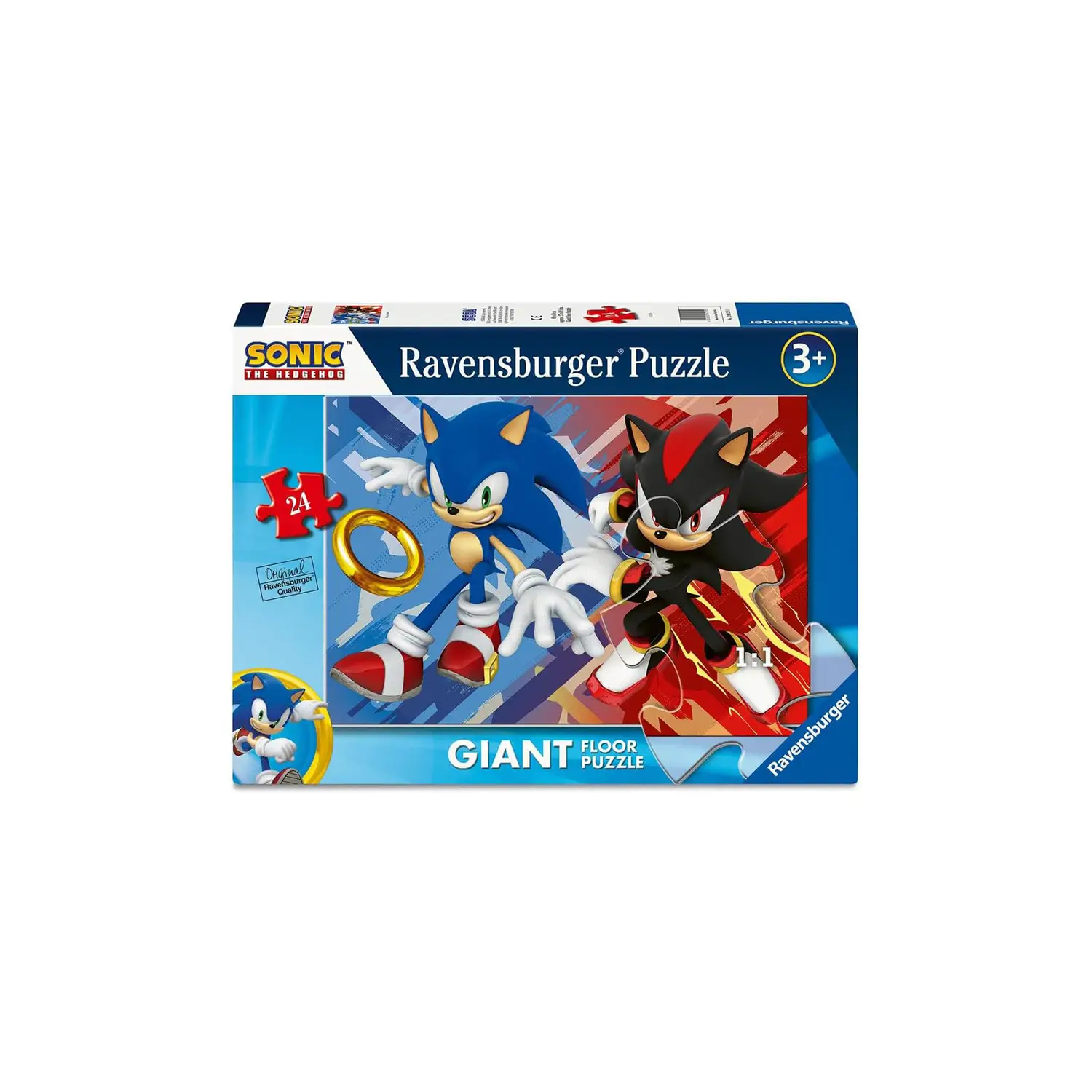 Puzzle Sonic 24 Pezzi Giant | Puzzle Bambini 3+ Anni, 70x50cm - Puzzle in cartone