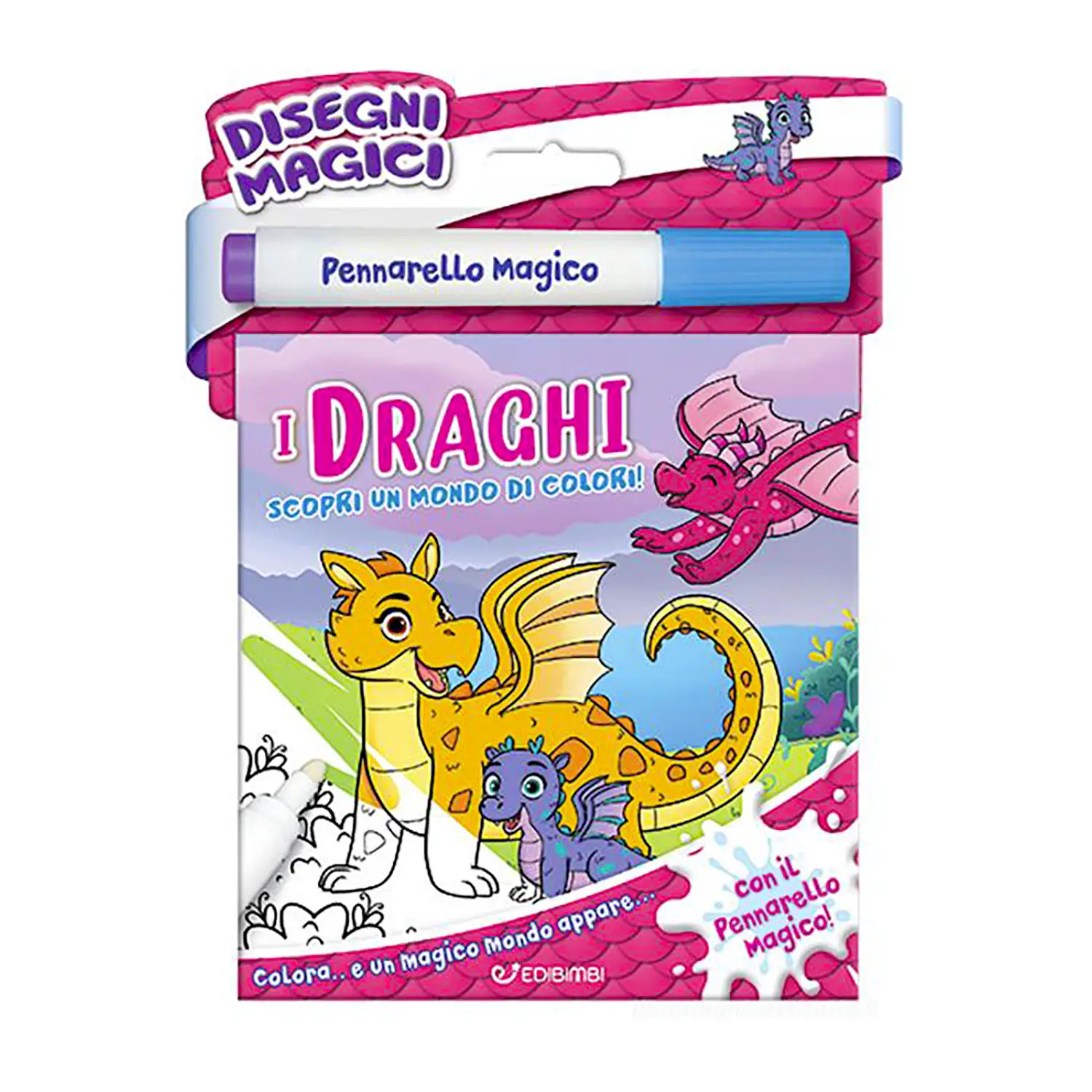 Libro Con Pennarello Magico: I Draghi - Prima biblioteca
