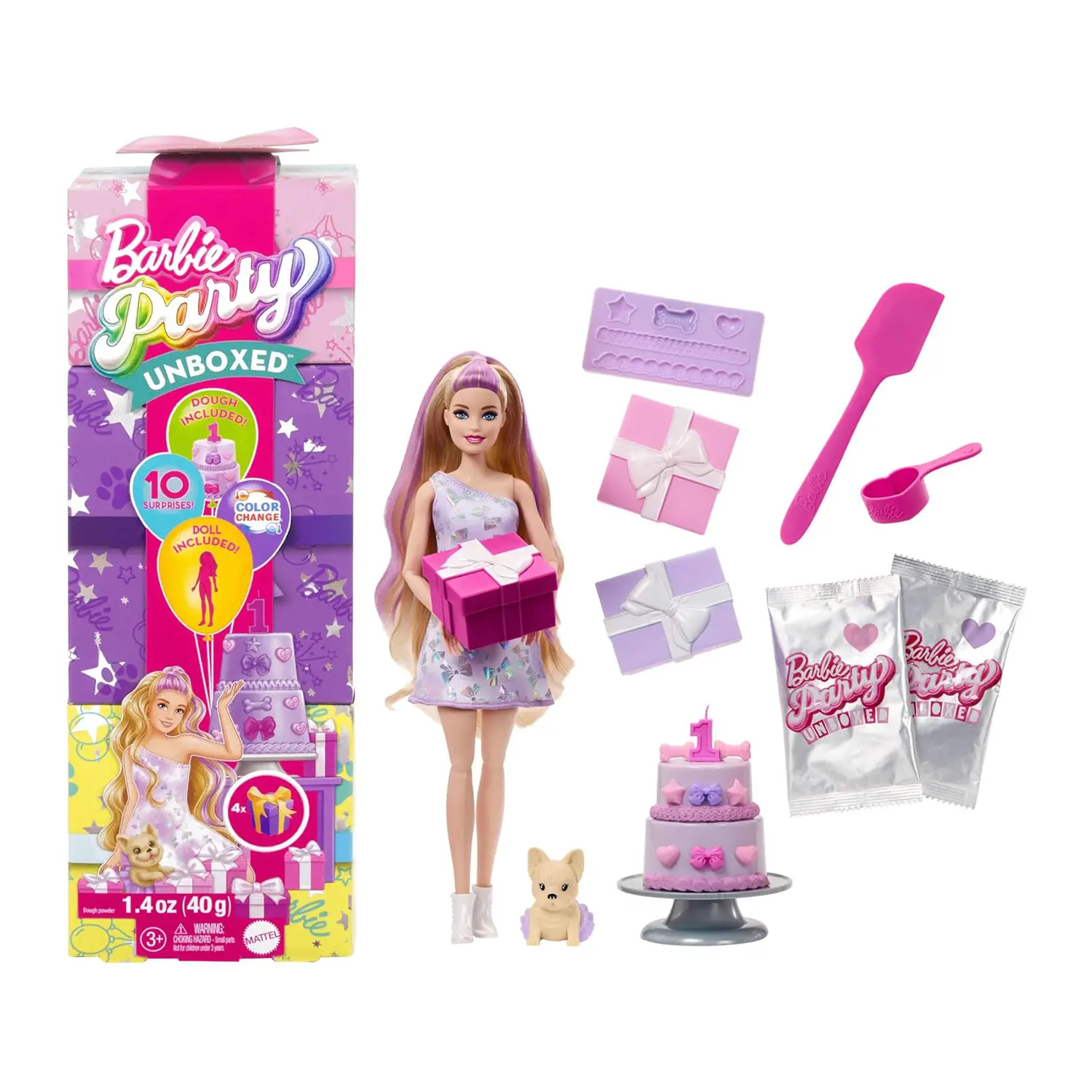 Barbie Party Unboxed - Birthday Bows JFG70 - collezionabili bambina
