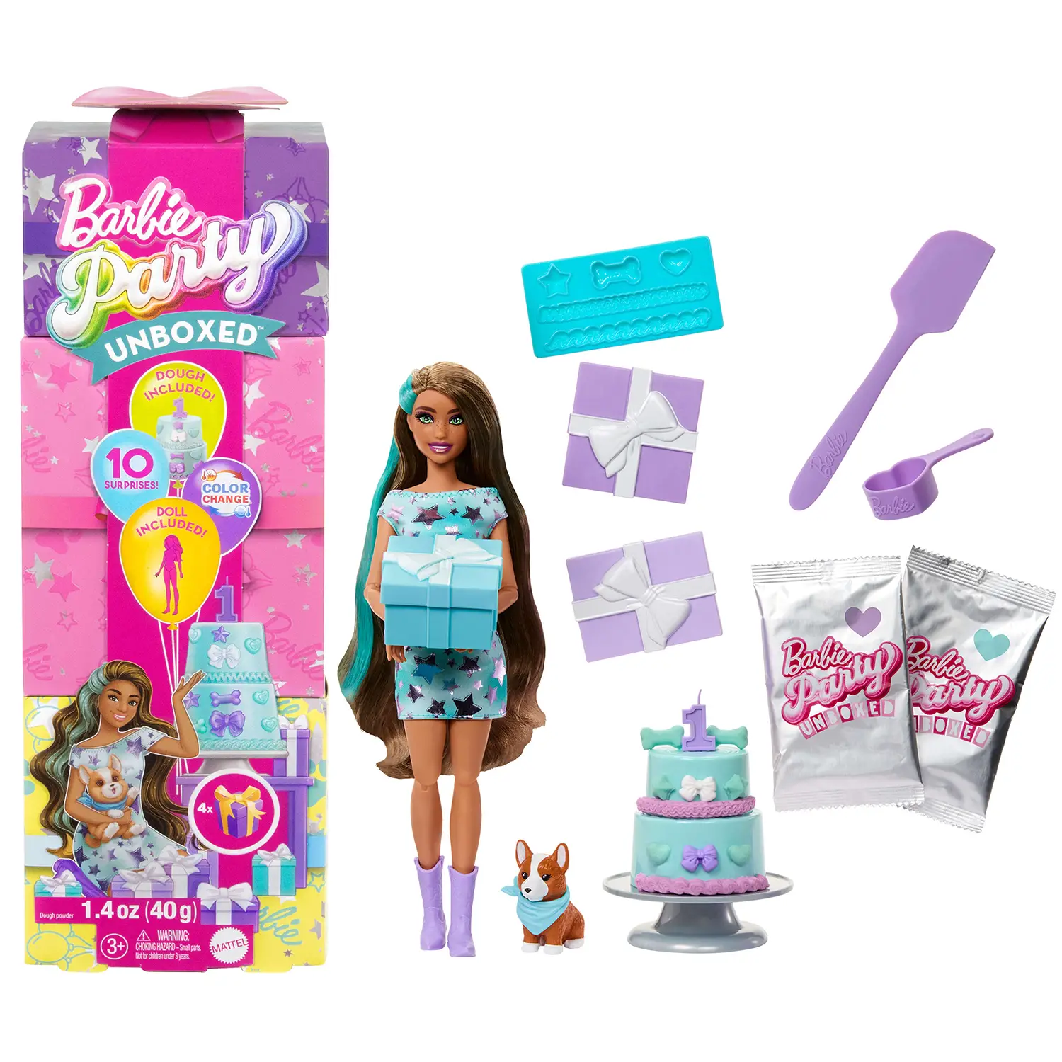 Barbie Party Unboxed - Birthday Bows JFG72 - collezionabili bambina