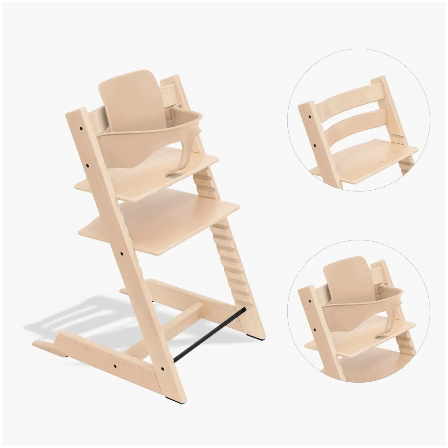 Tripp Trapp Naturale Bundle con Baby Set Natura Stokke - seggioloni