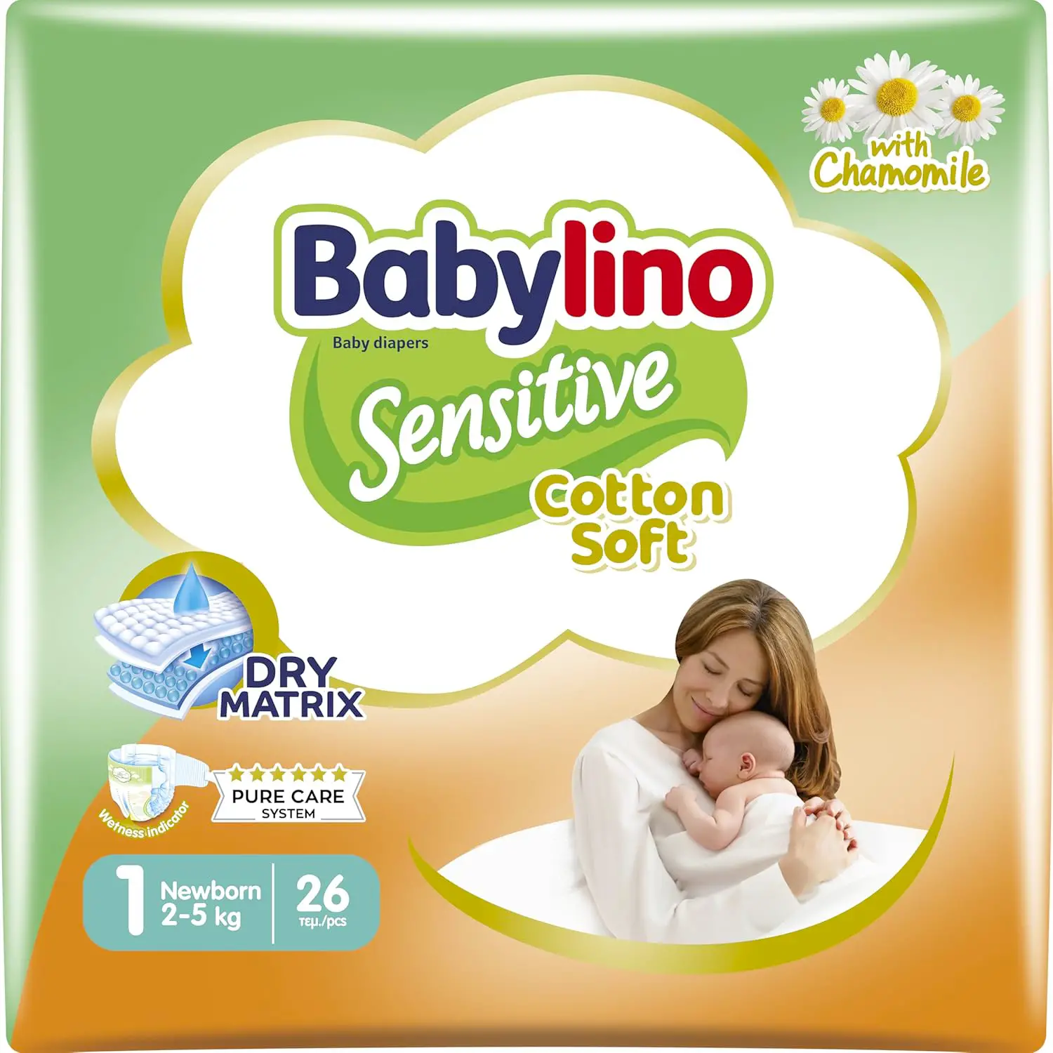 Babylino Sensitive Pannolini Neonato Taglia 1 - 2/5 Kg 26 Pezzi - pannolini e salviettine