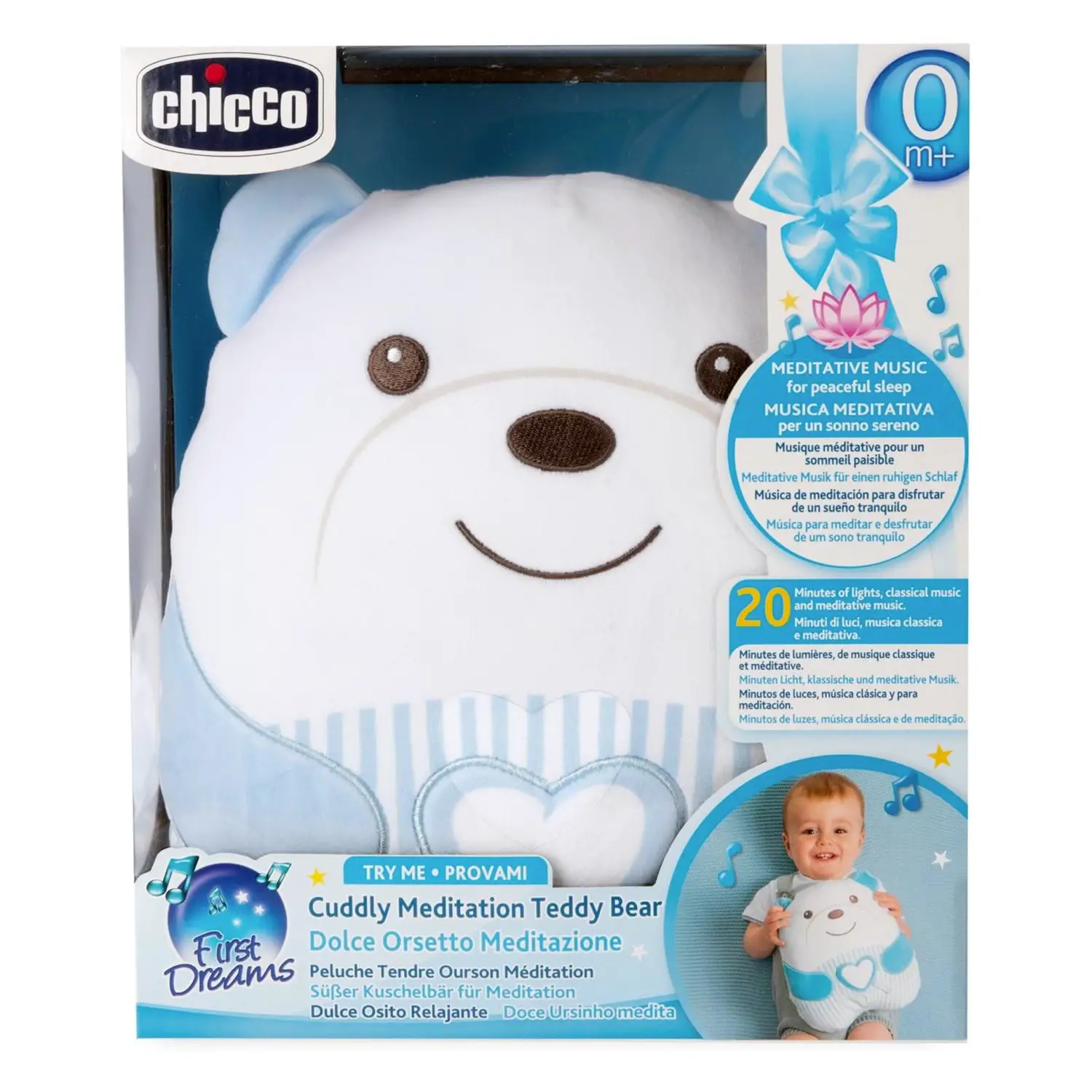 Chicco Peluche Sonoro Morbido Orsetto Blu - giochi da viaggio