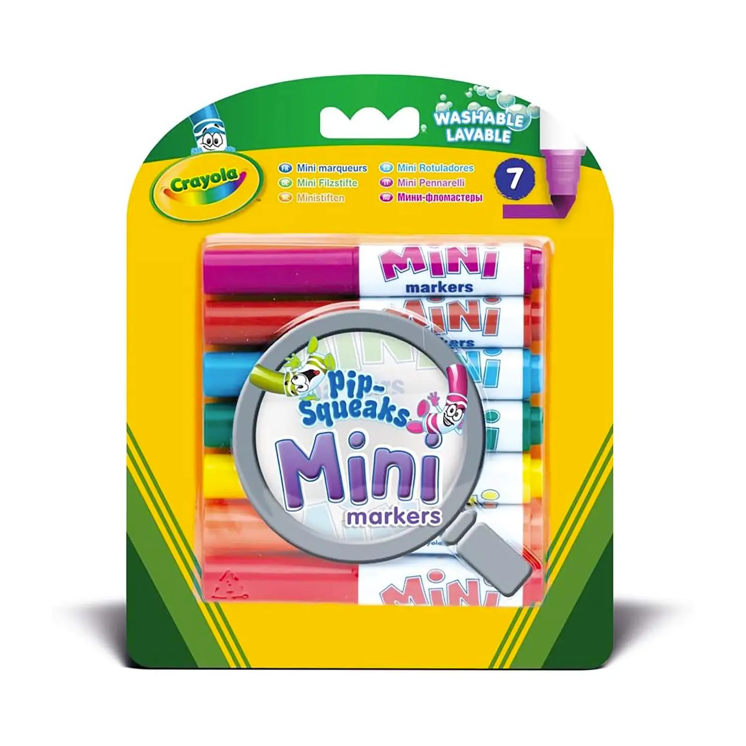 Crayola Mini Pennarelli Lavabili Confezione 7 Pezzi - Pennarelli